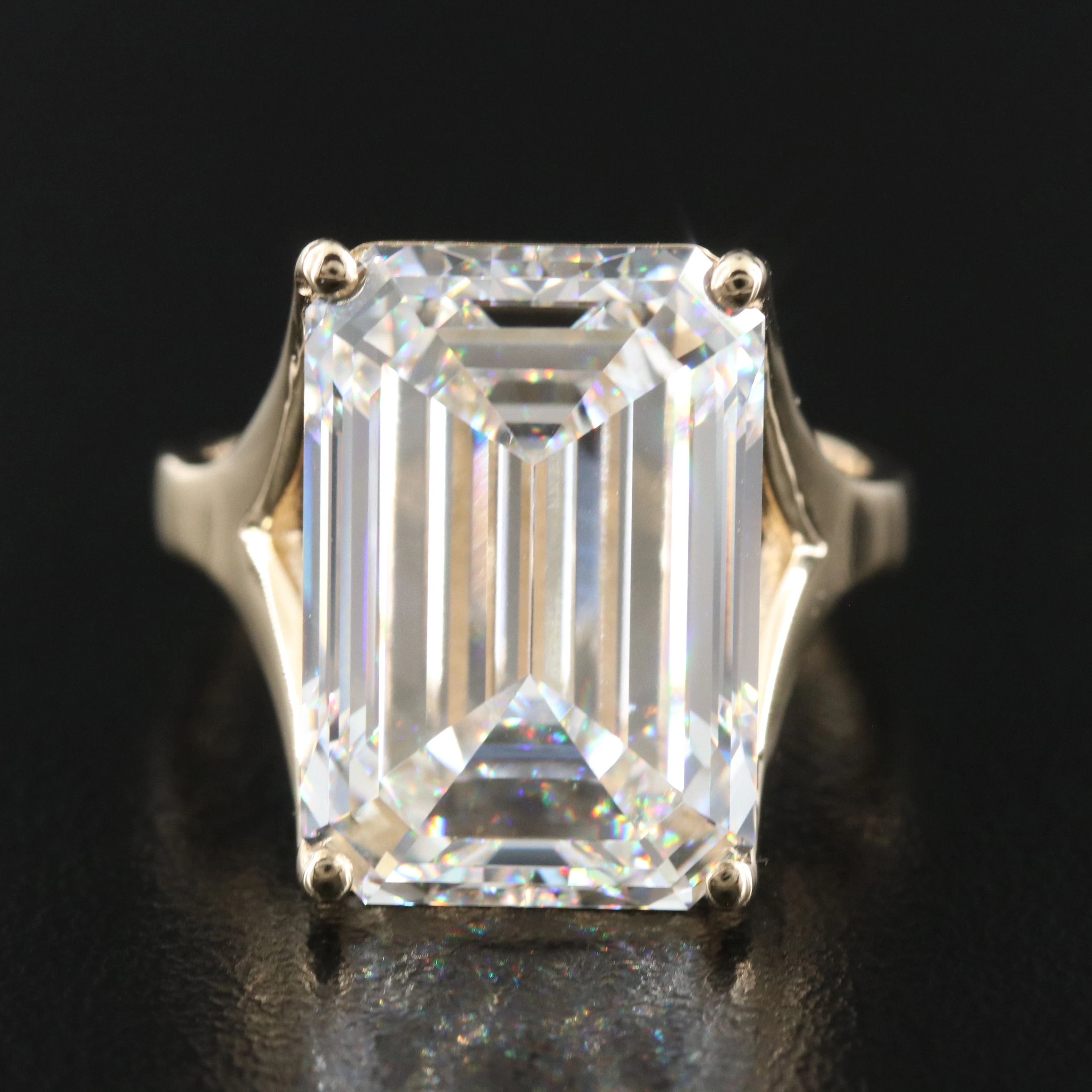 14K 13.23 CT Lab Grown Diamond Solitaire Ring with IGI Report