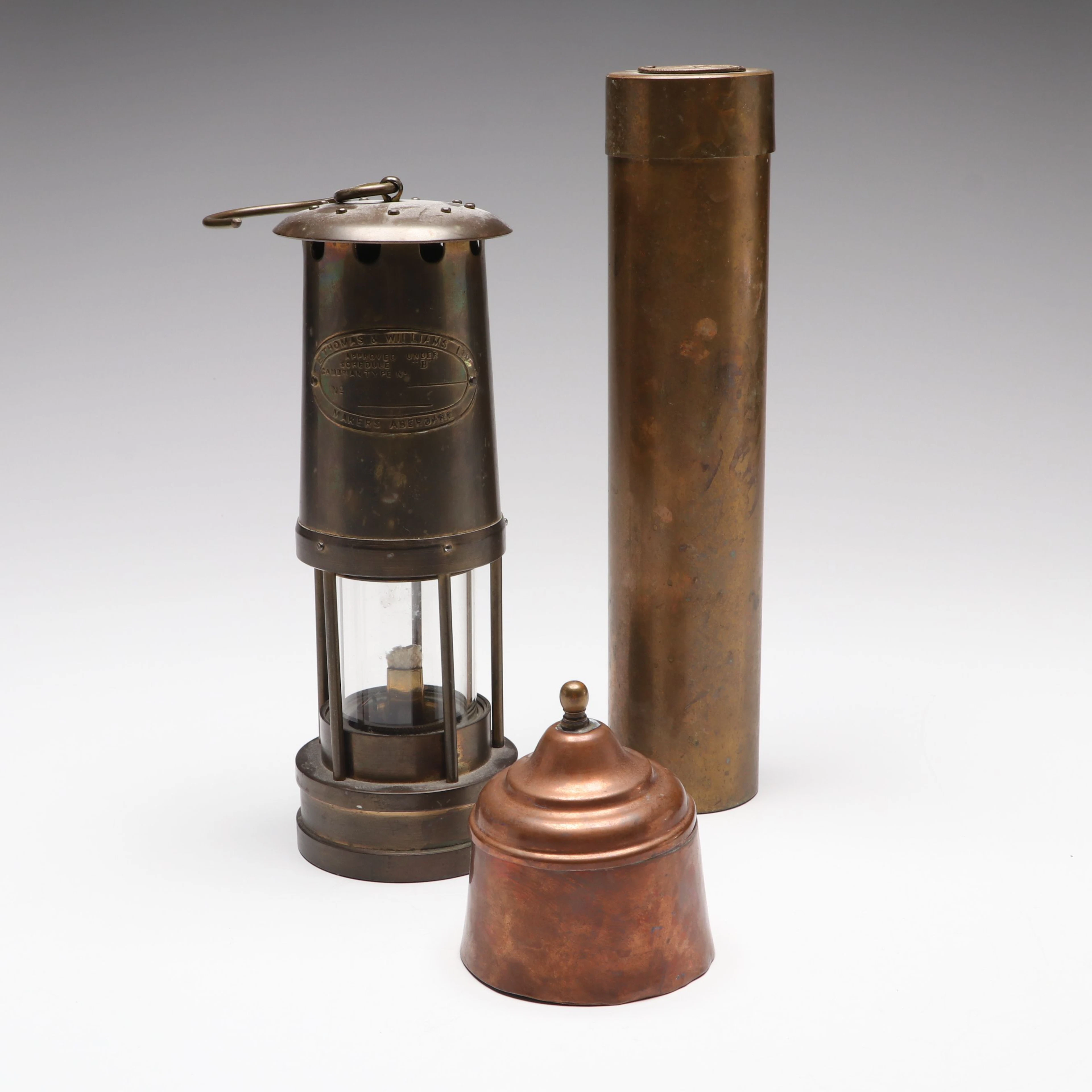 E. Thomas & Williams Welsh Cambrian Miner's Safety Lamp and More