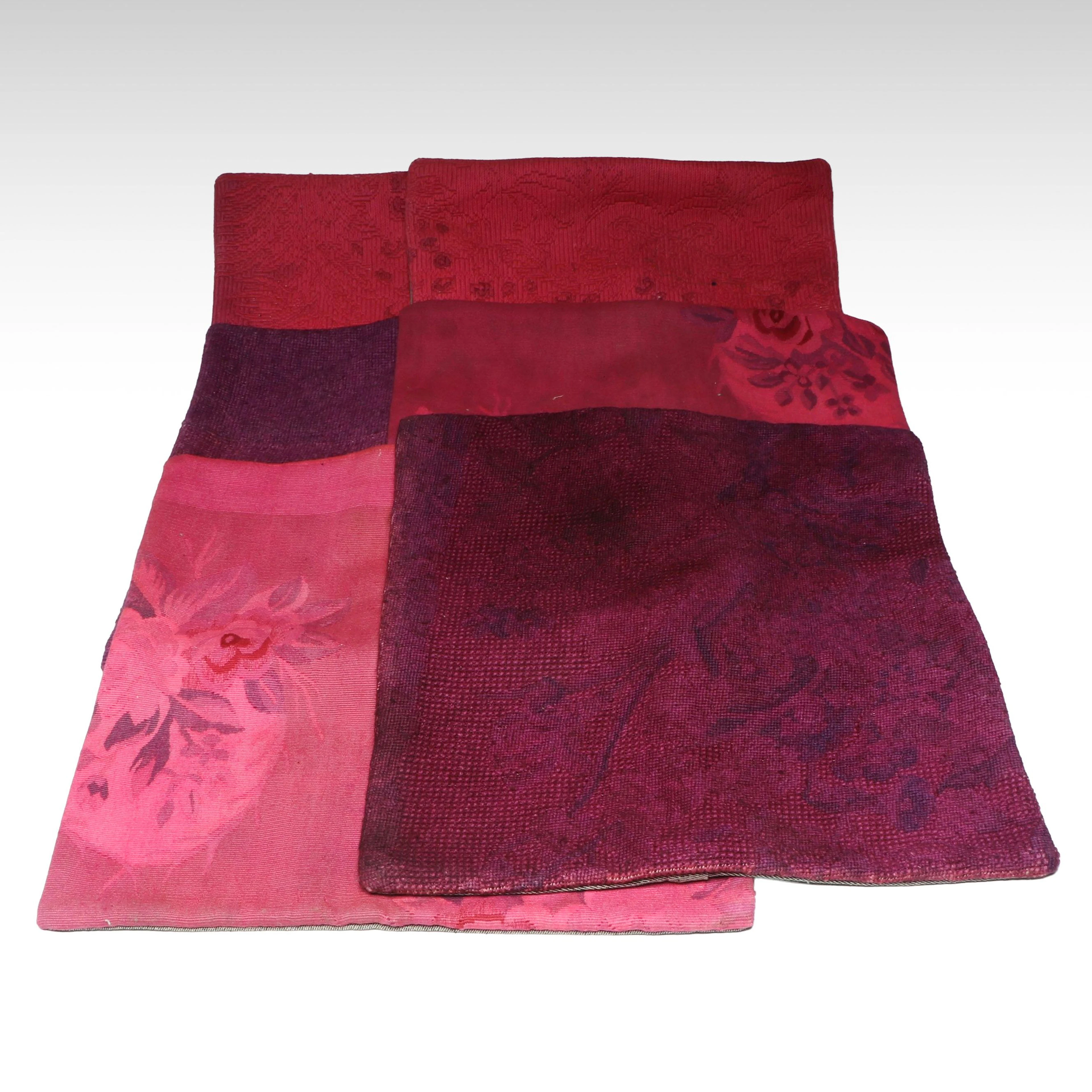 Turkish Overdyed Handwoven Rug Faced Pillow Covers
