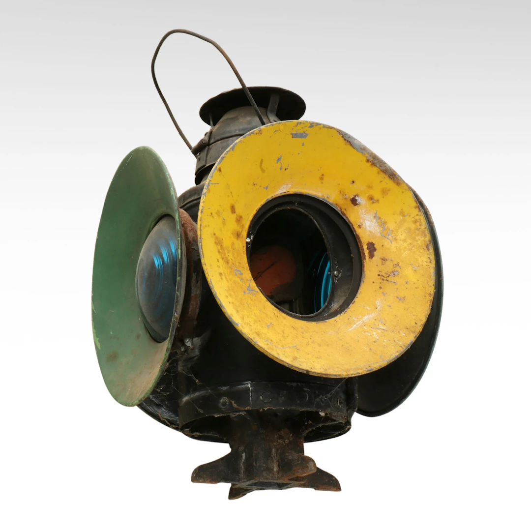 Vintage Four-Way Railroad Switch Lantern