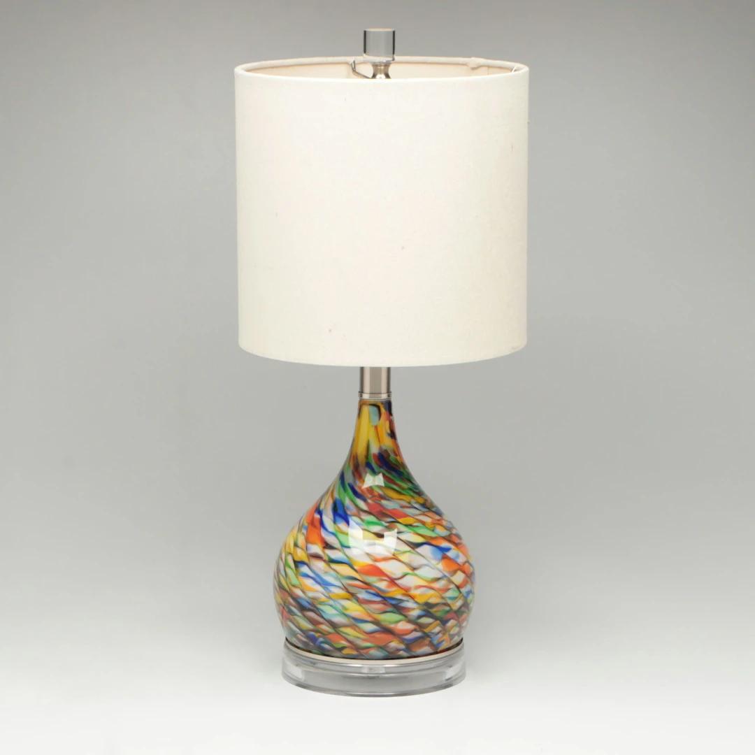 Multicolor Art Glass Accent Lamp