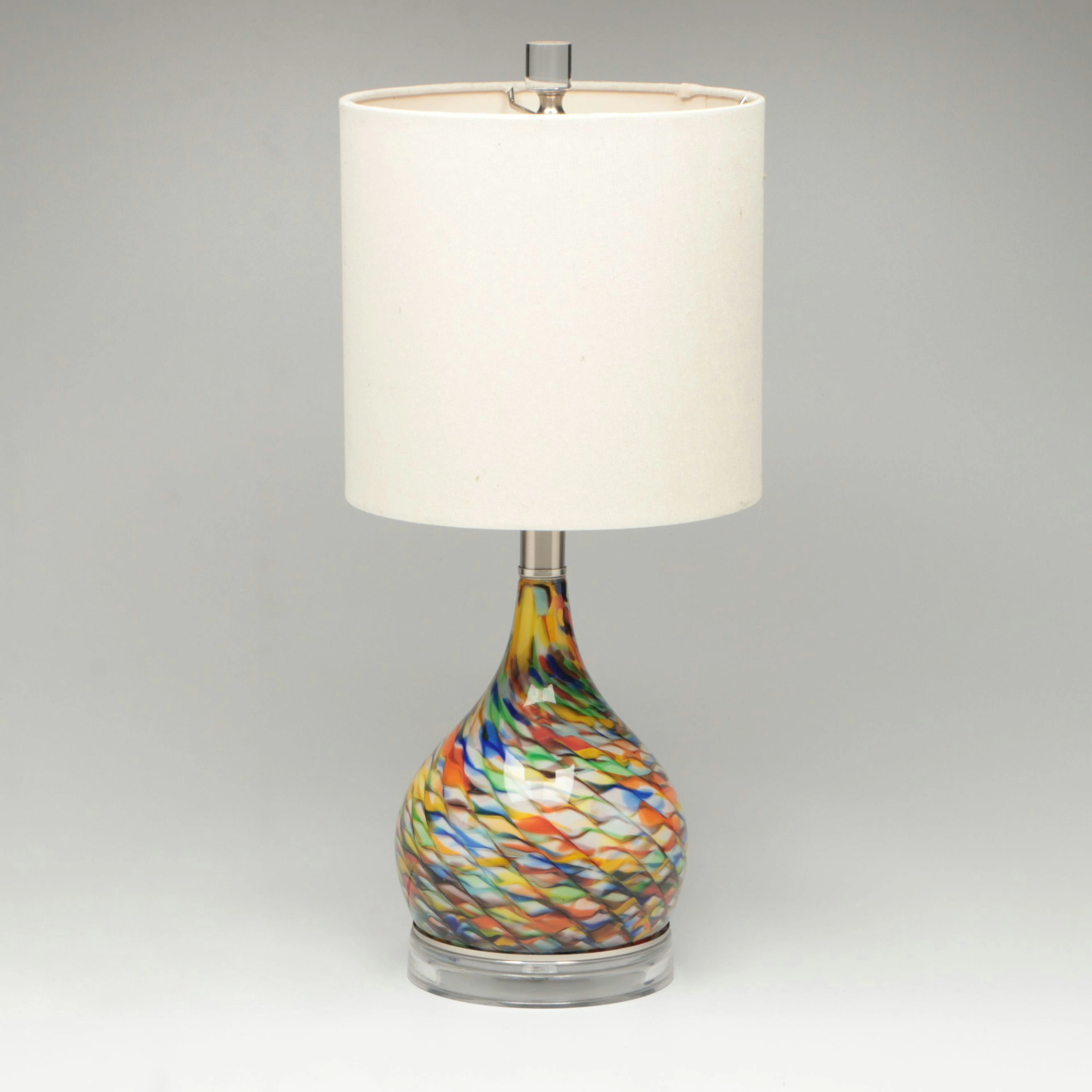 Multicolor Art Glass Accent Lamp