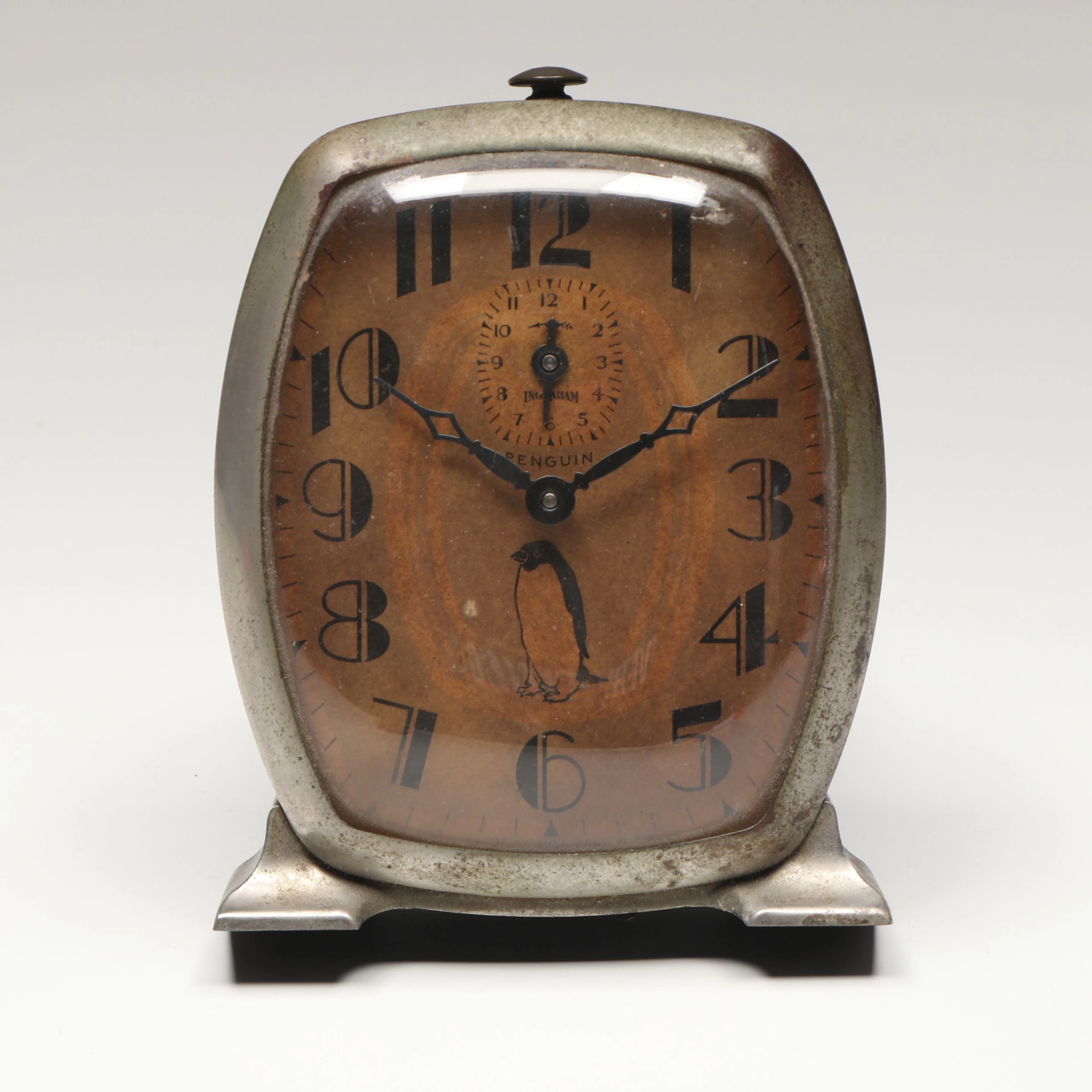 Ingraham Penguin Art Deco Style Alarm Clock, Early 20th Century
