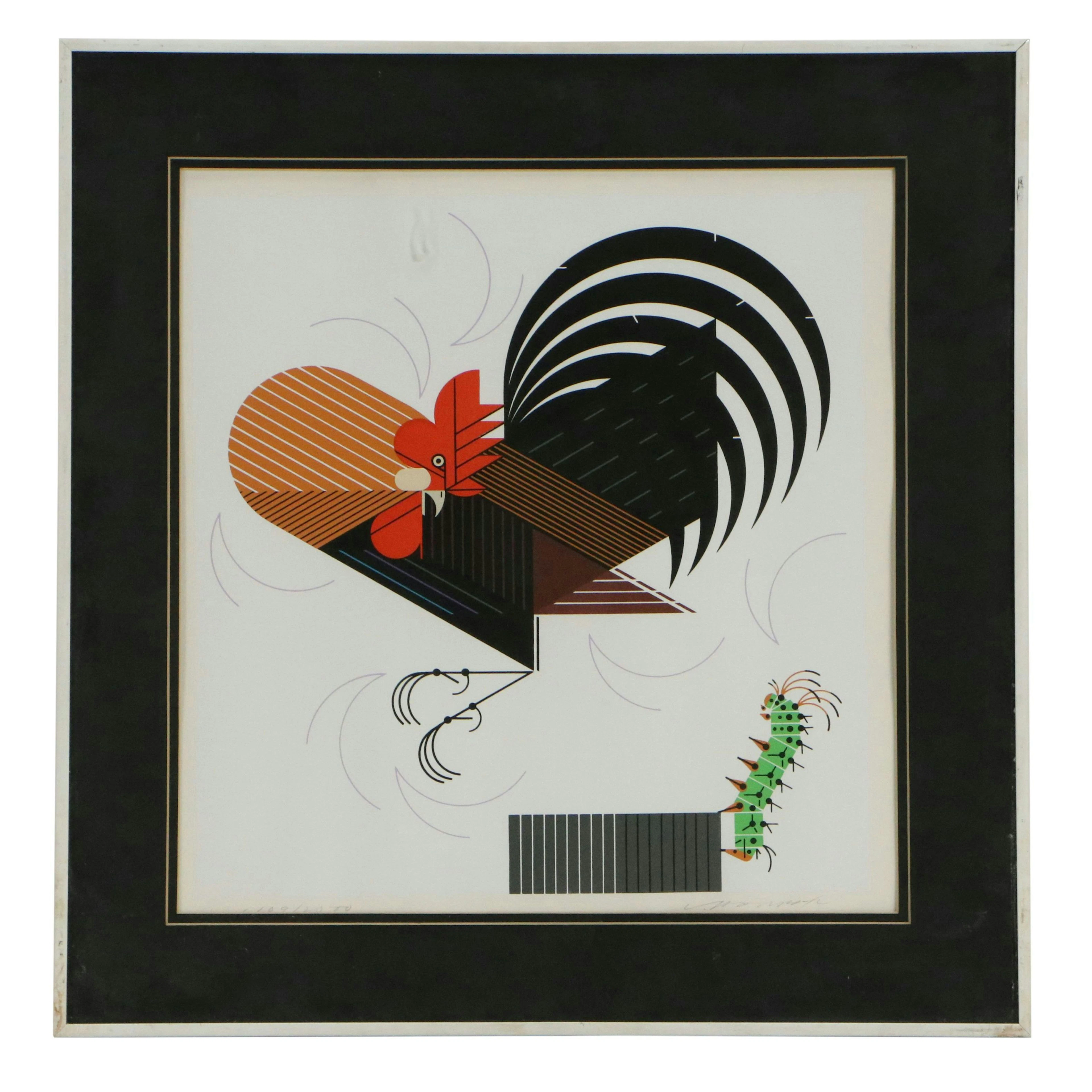 Charley Harper Serigraph "Crawling Tall," 1978
