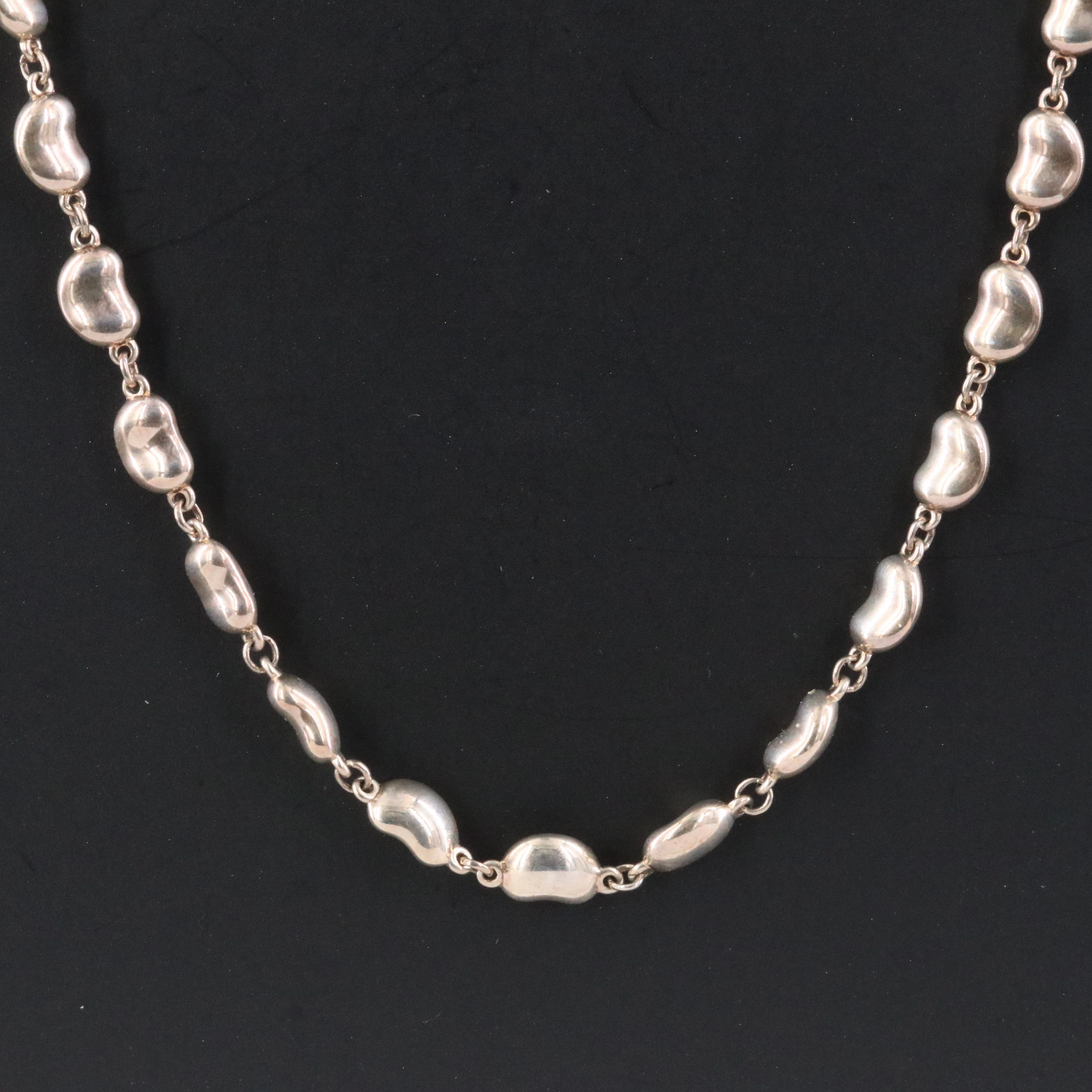 Elsa Peretti for Tiffany & Co. Sterling Silver Bean Design Necklace