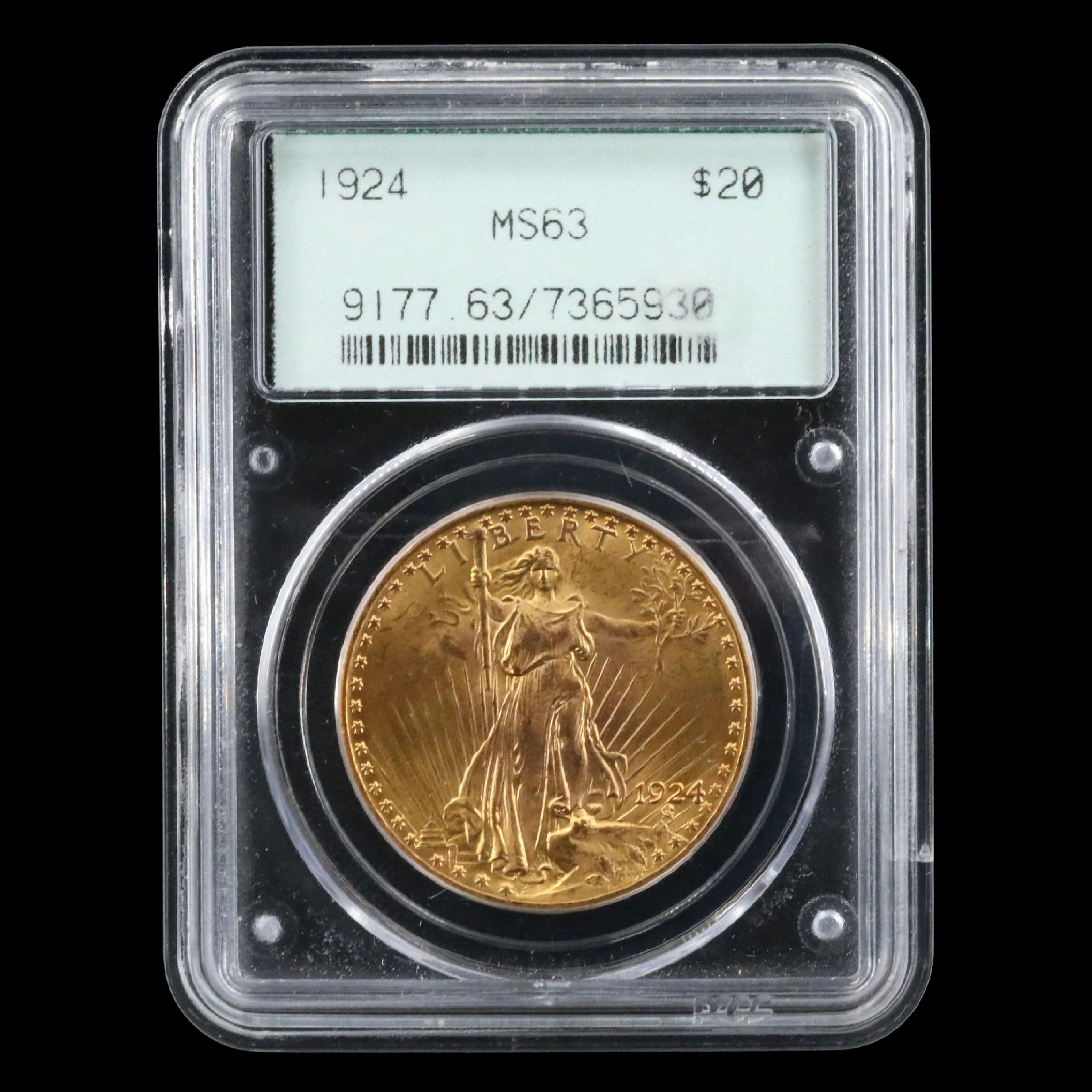 PCGS MS63 1924 Saint Gaudens Twenty Dollar Gold Coin
