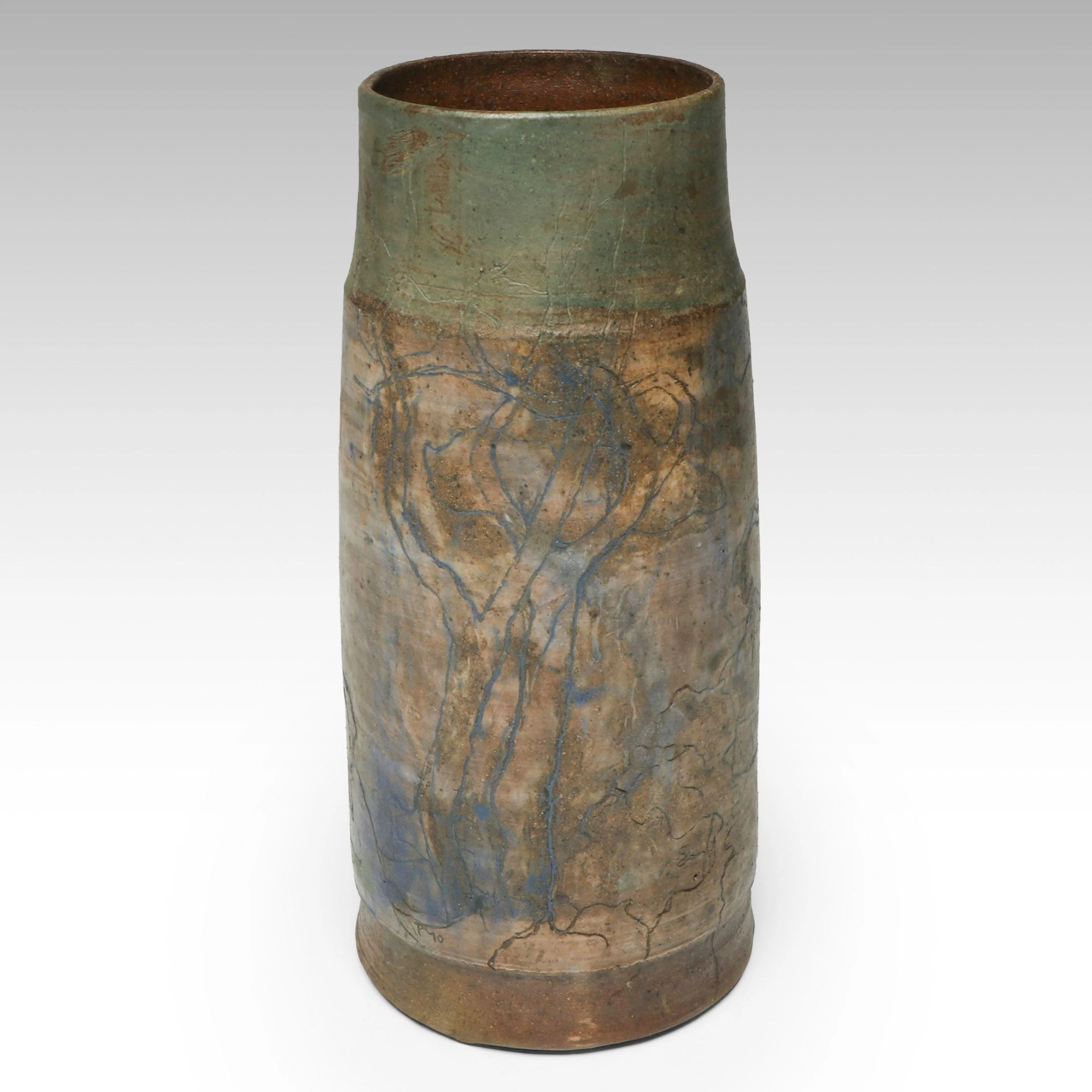 Studio Pottery Abstract Pictorial Vase