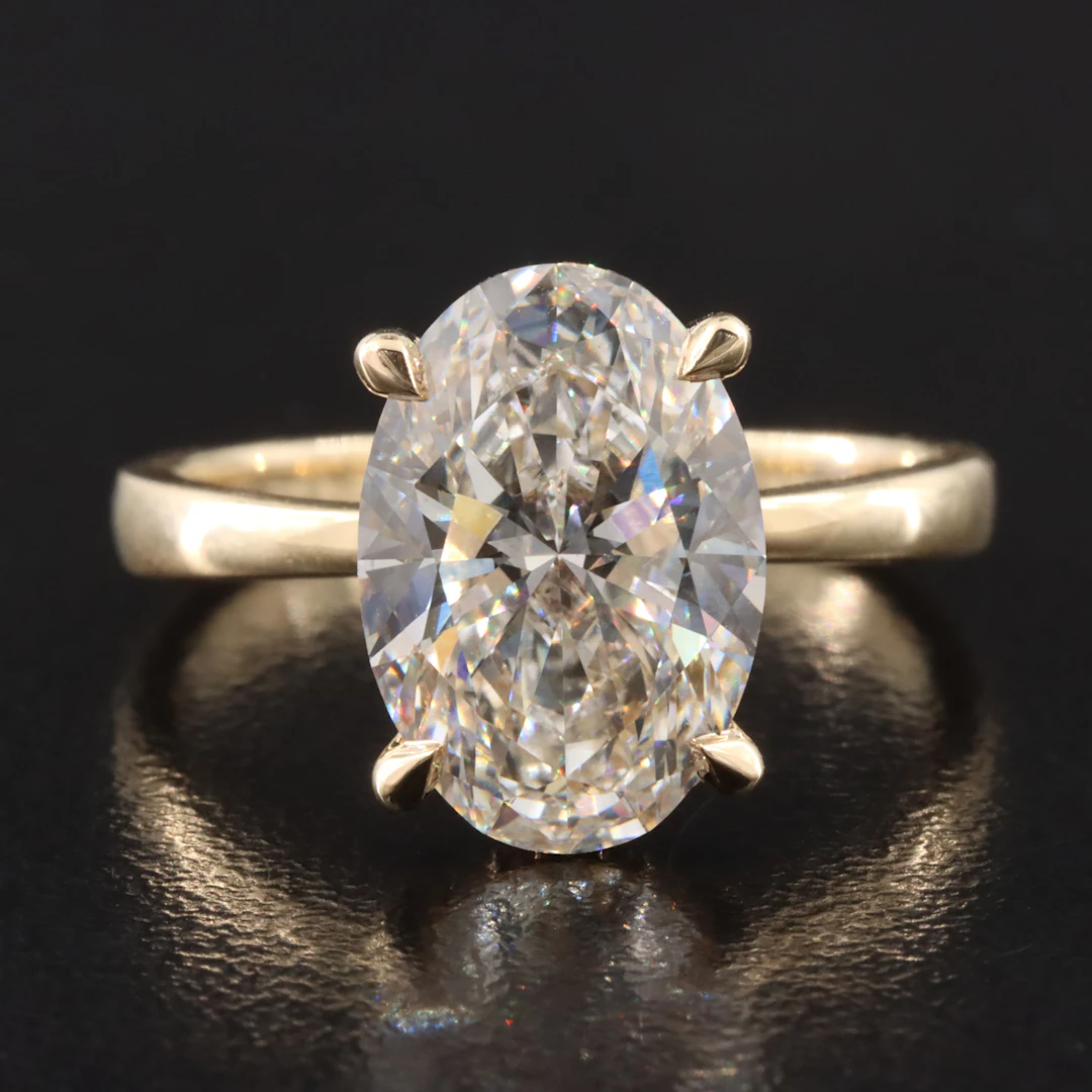 14K 4.13 CTW Lab Grown Diamond Ring with IGI Report
