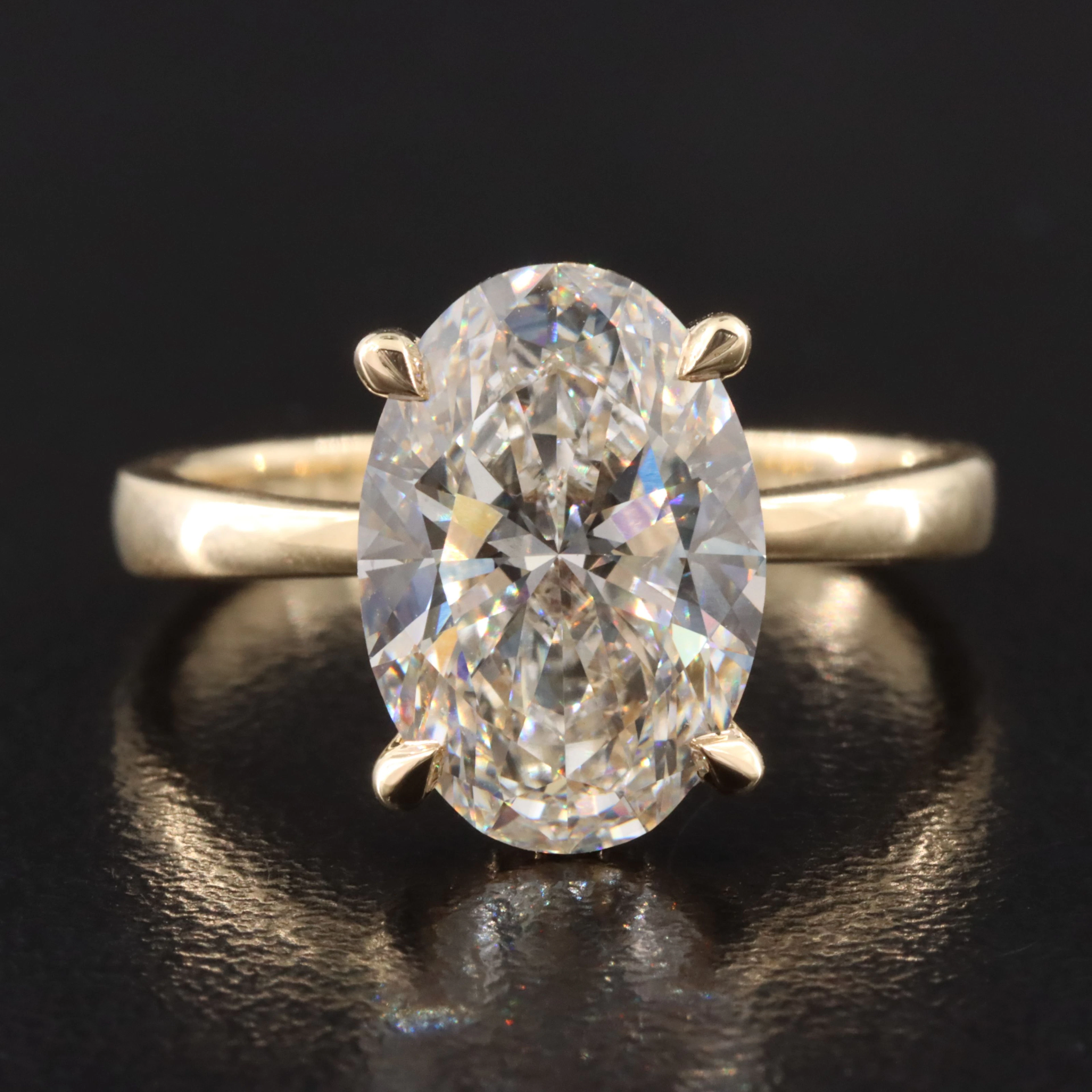 14K 4.13 CTW Lab Grown Diamond Ring with IGI Report