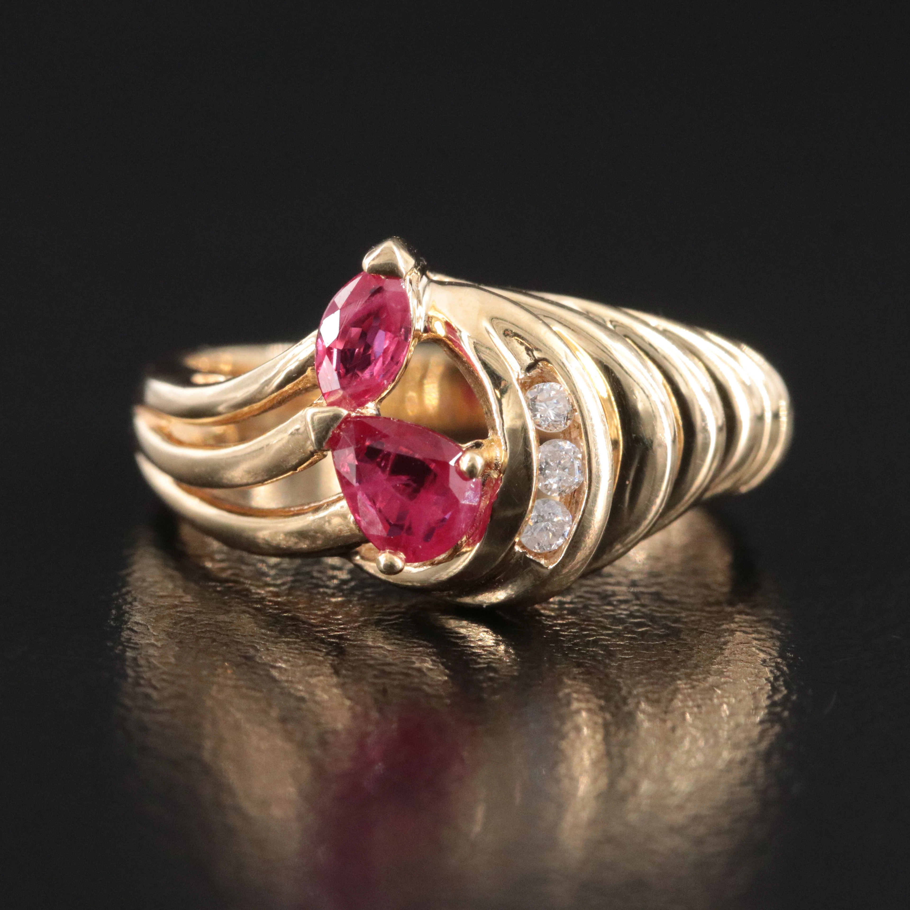 14K Ruby and Diamond Ring