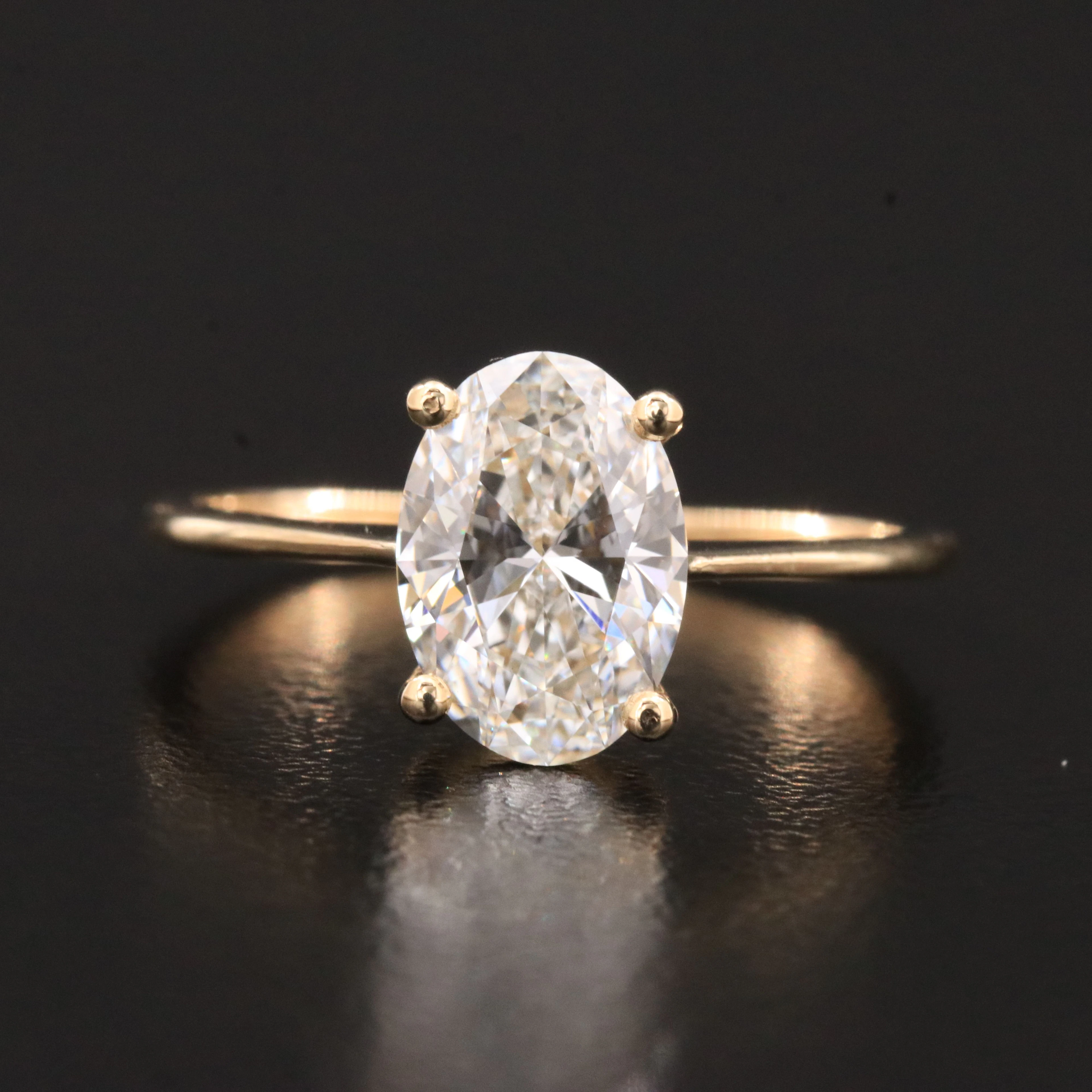 14K 1.60 CT Lab Grown Diamond Ring with IGI Report