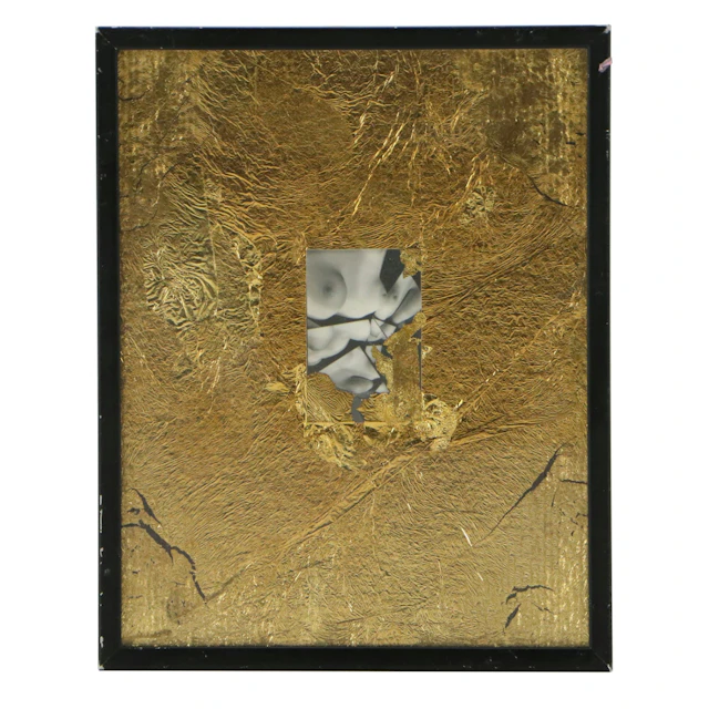 Collage with Gold Leaf and Photograph "Gold Tornado #1," 1982