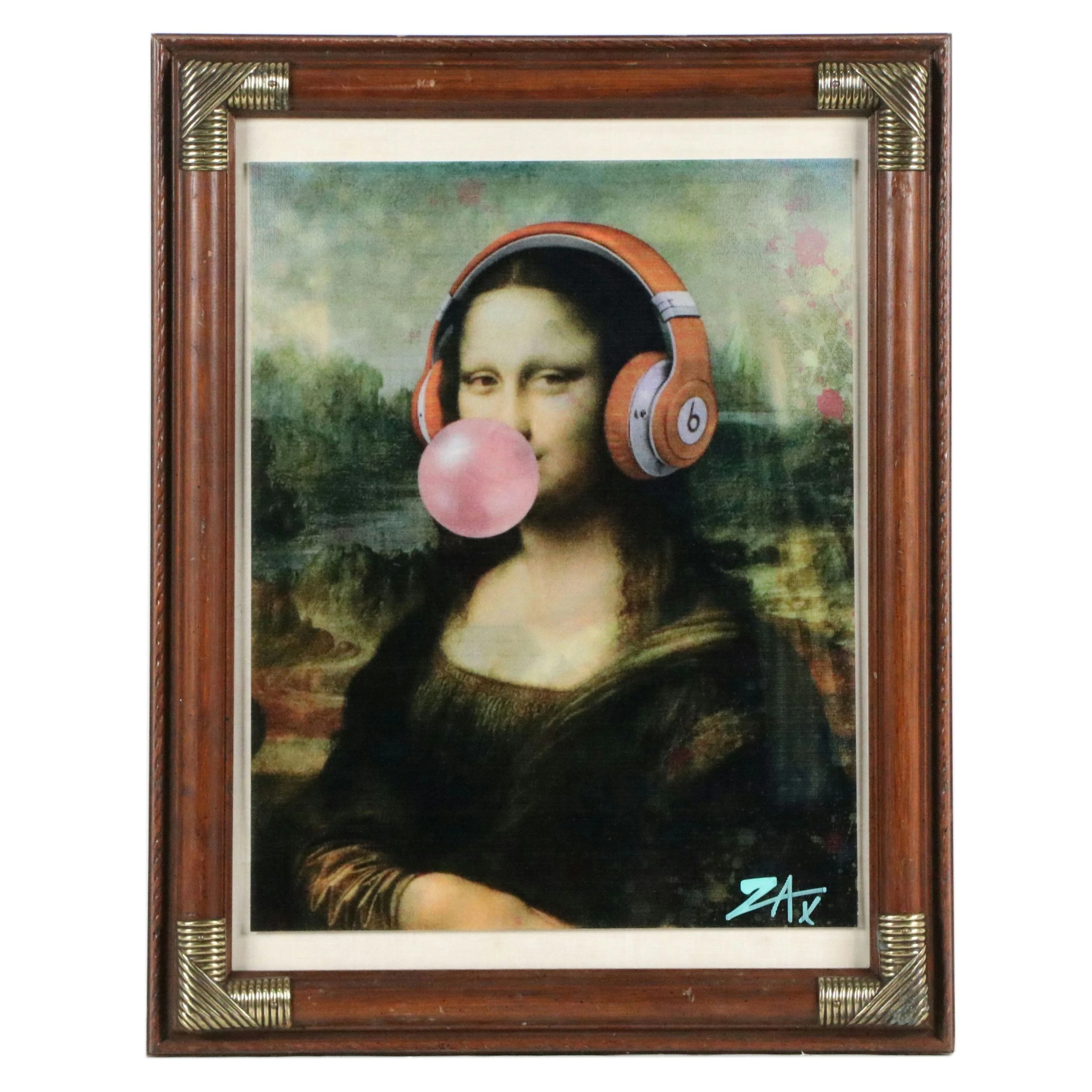 E.M. Zax Lenticular Print Mona Lisa x Girl with the Pearl Earring 21st Century