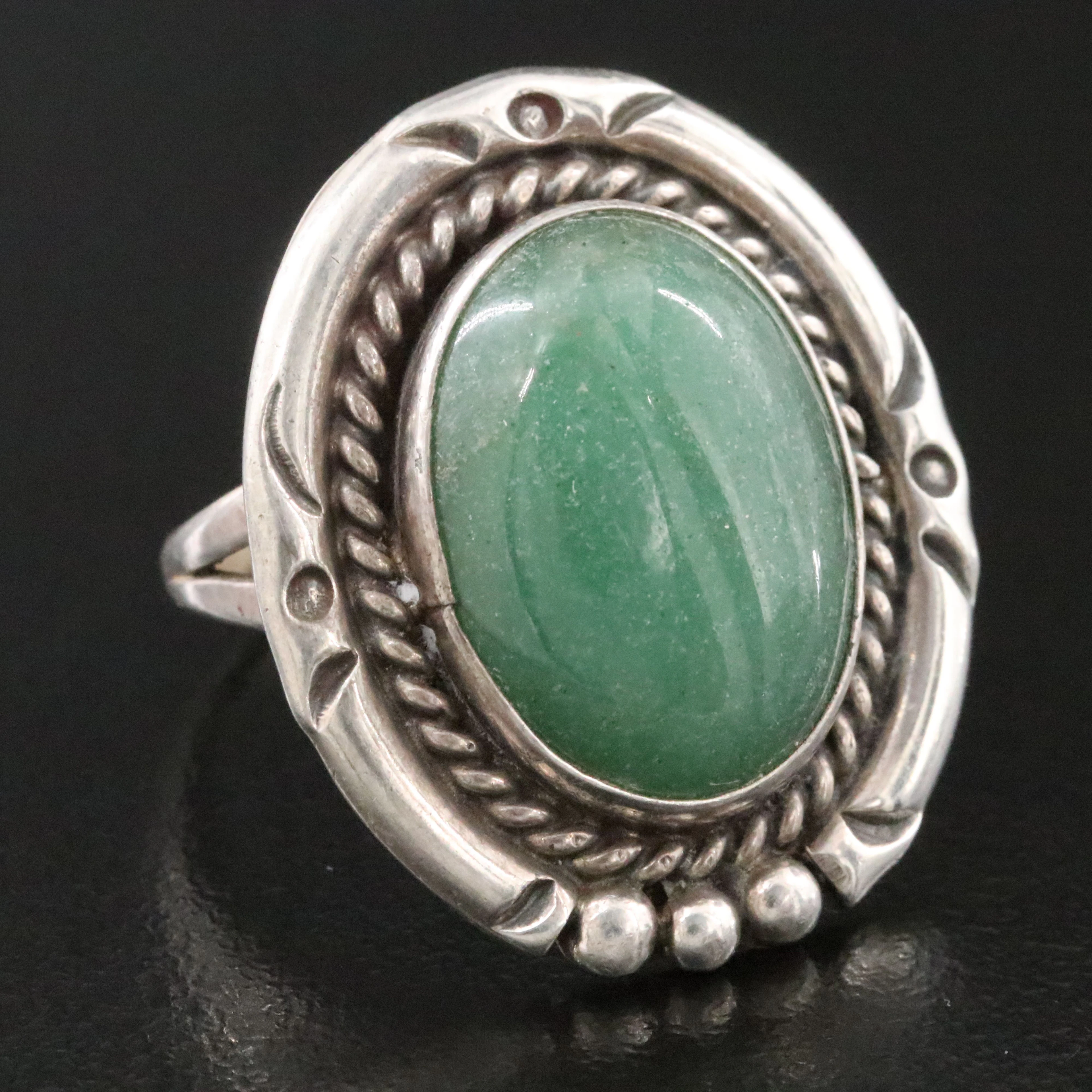 Gilo & Grace Nakai Navajo Diné Sterling Aventurine Ring