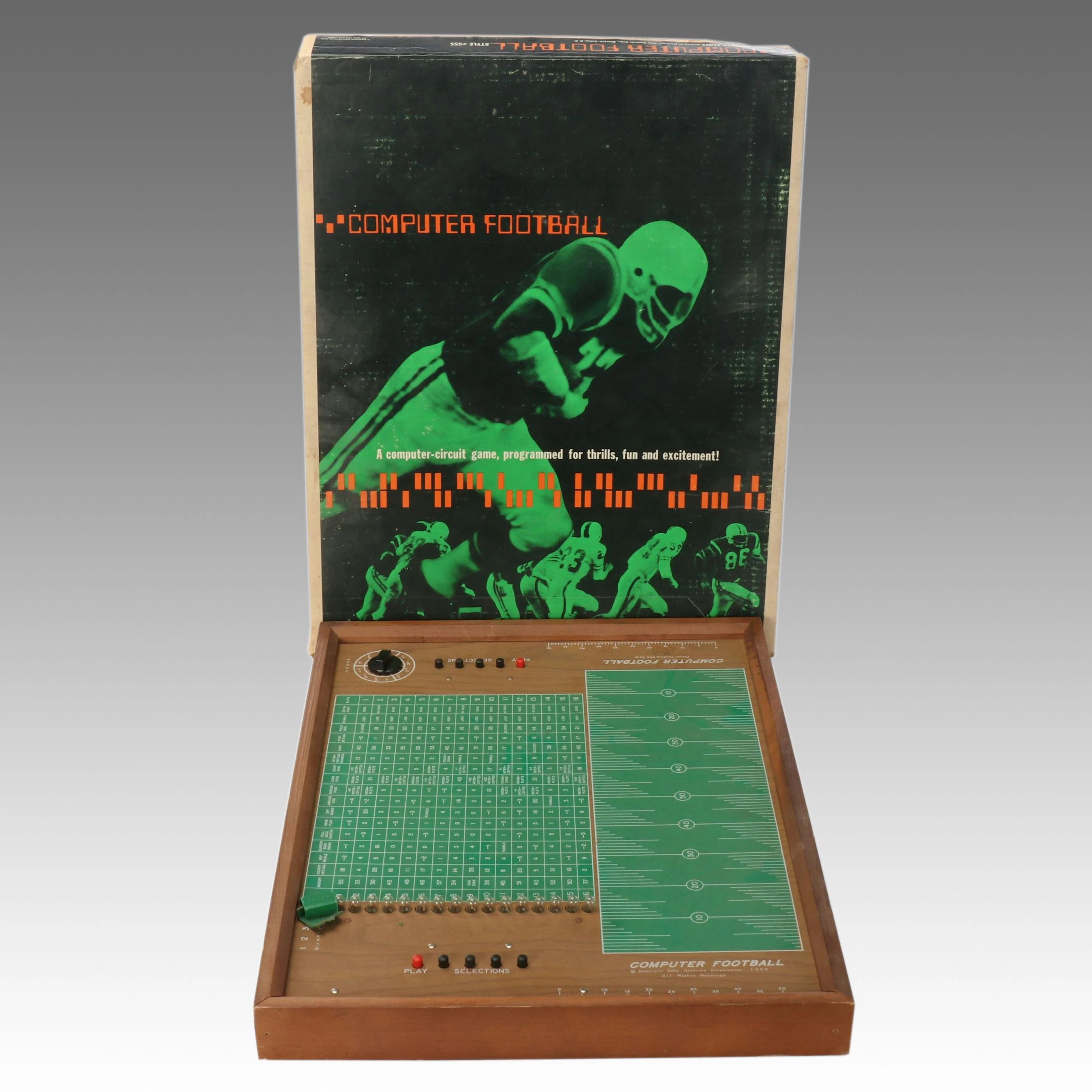 Electronic Data Controls Corp. Computer Football Game #555, 1969