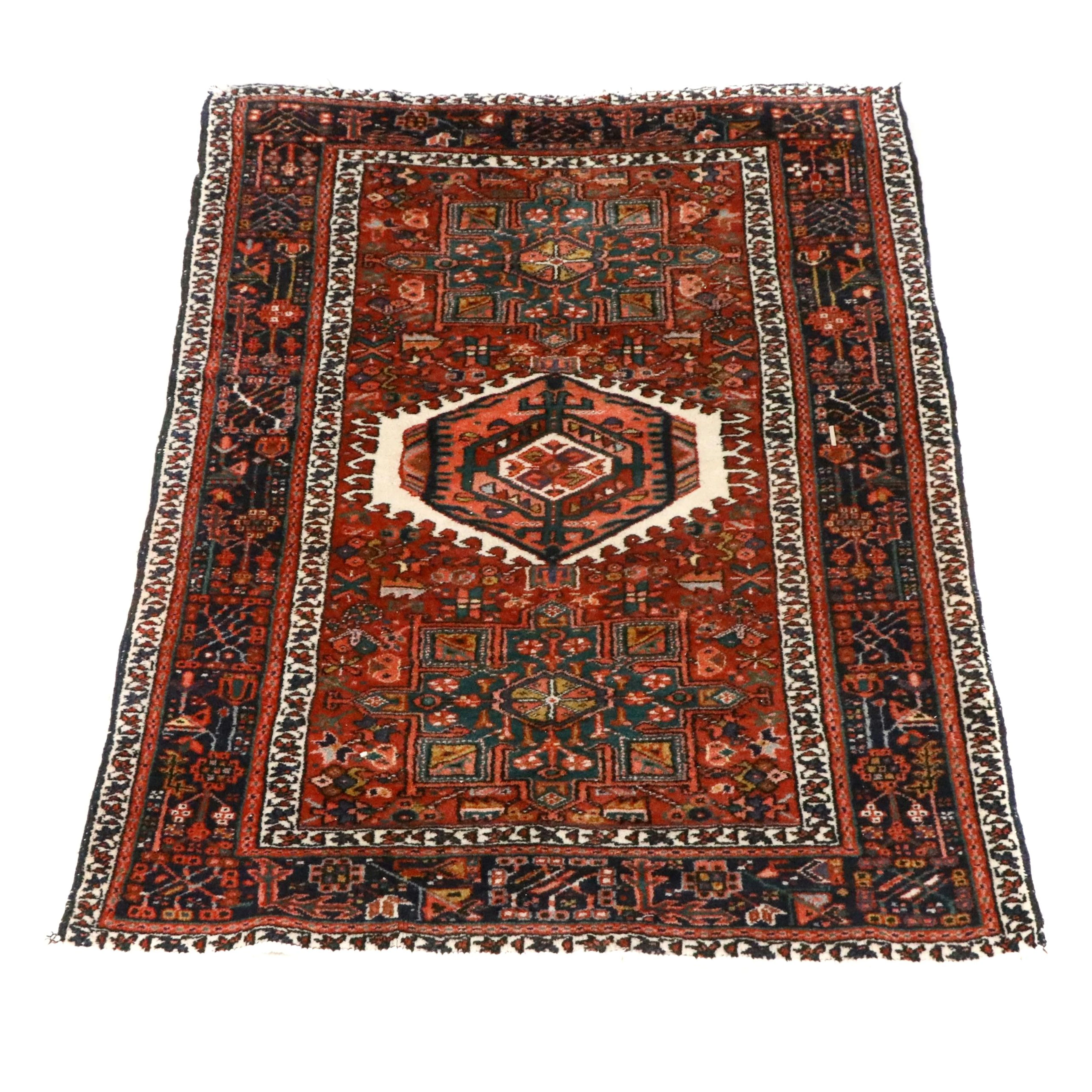 3'10 x 6'5 Hand-Knotted Persian Kurdish Style Area Rug