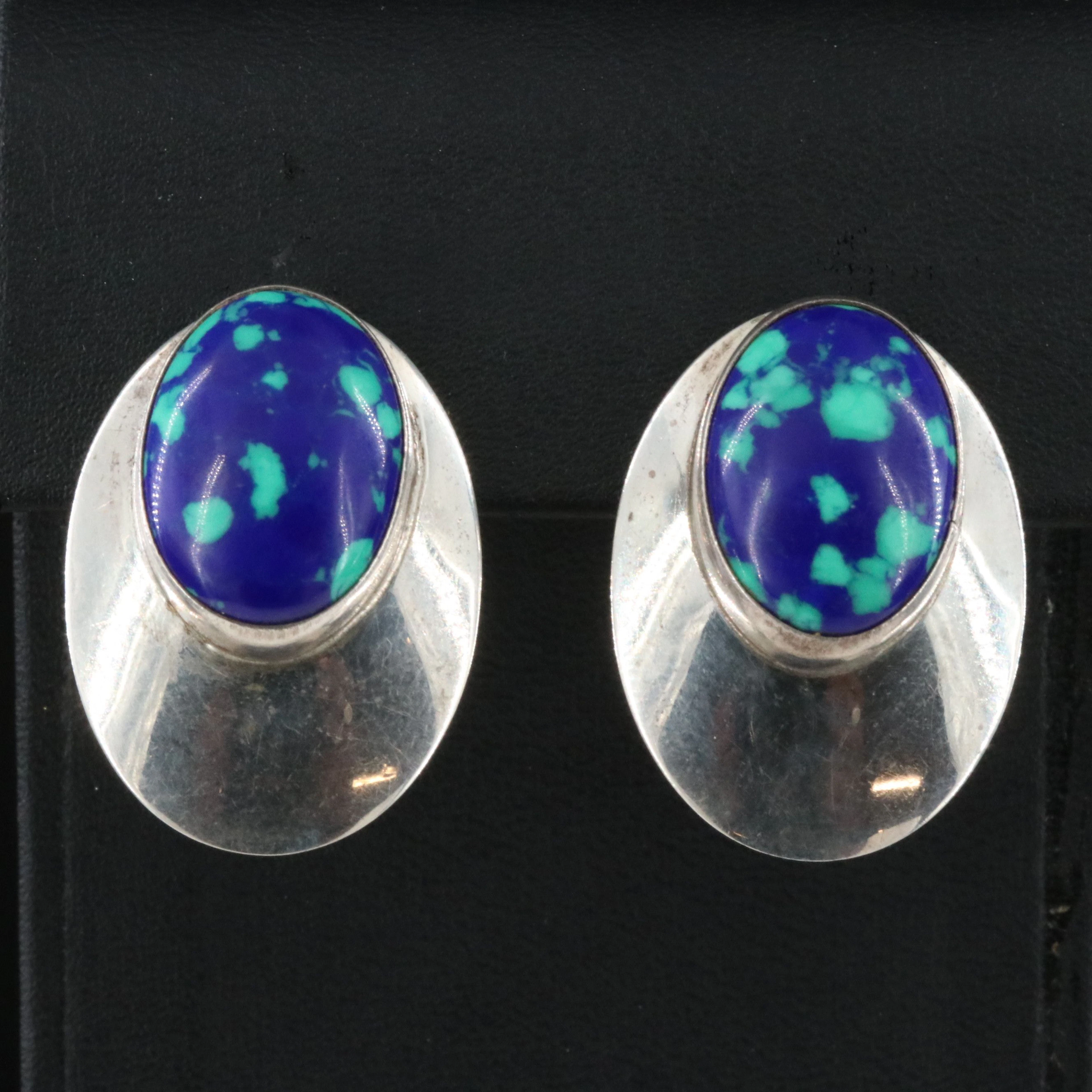 Sterling Azurite Earrings