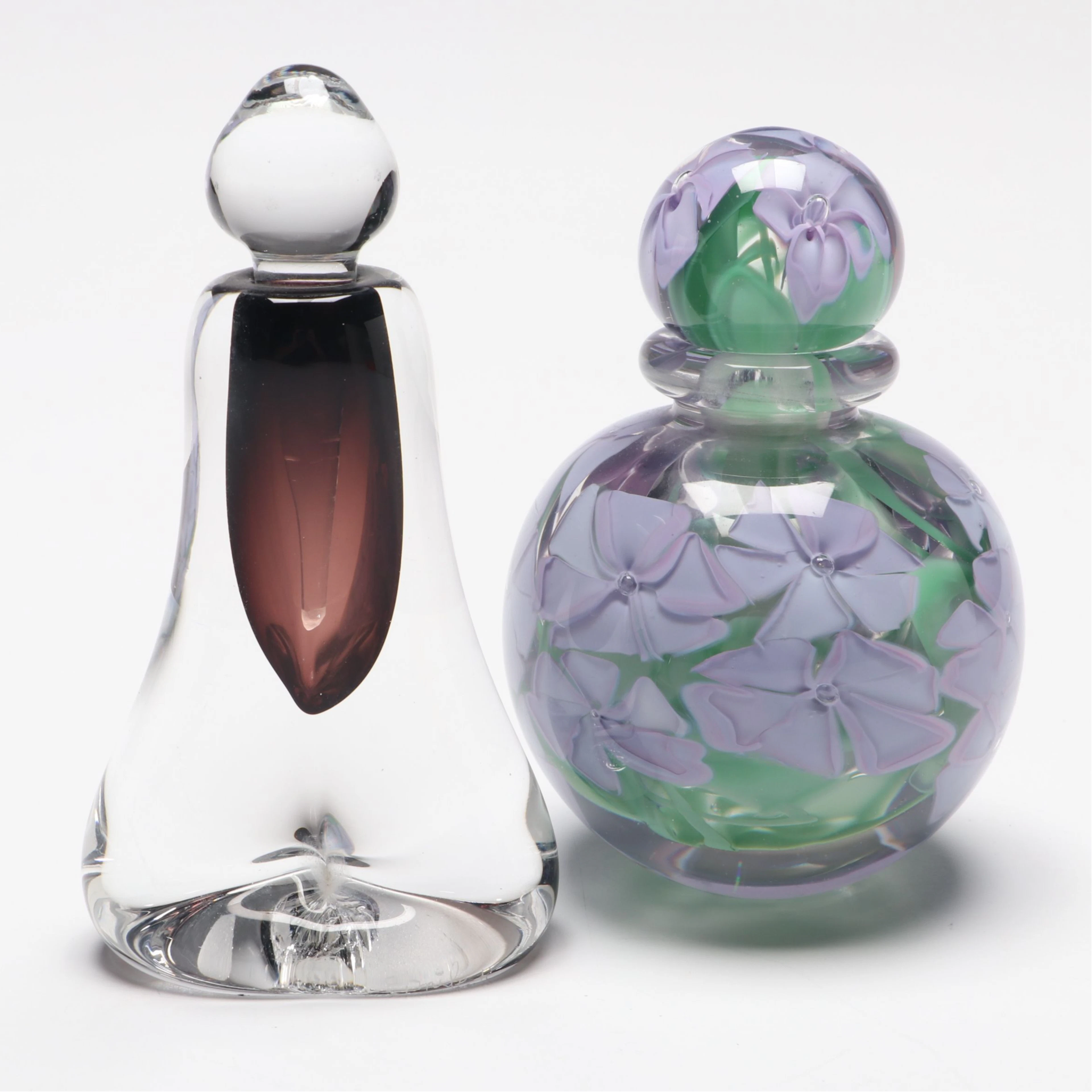 Douglas Becker and Other Art Glass Perfume Bottles, Vintage