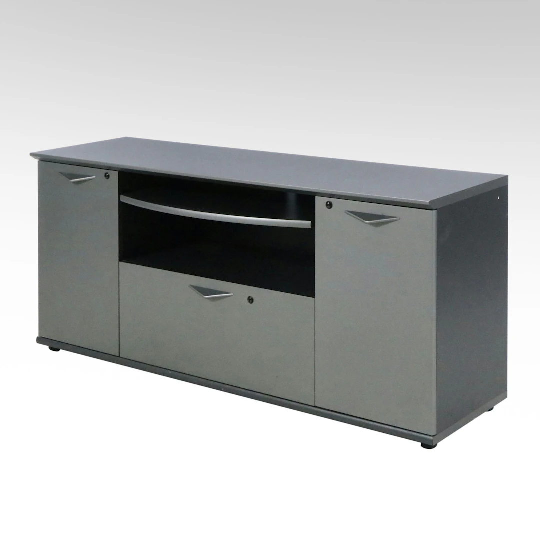 Gautier French Modern Grey Laminate Media Cabinet