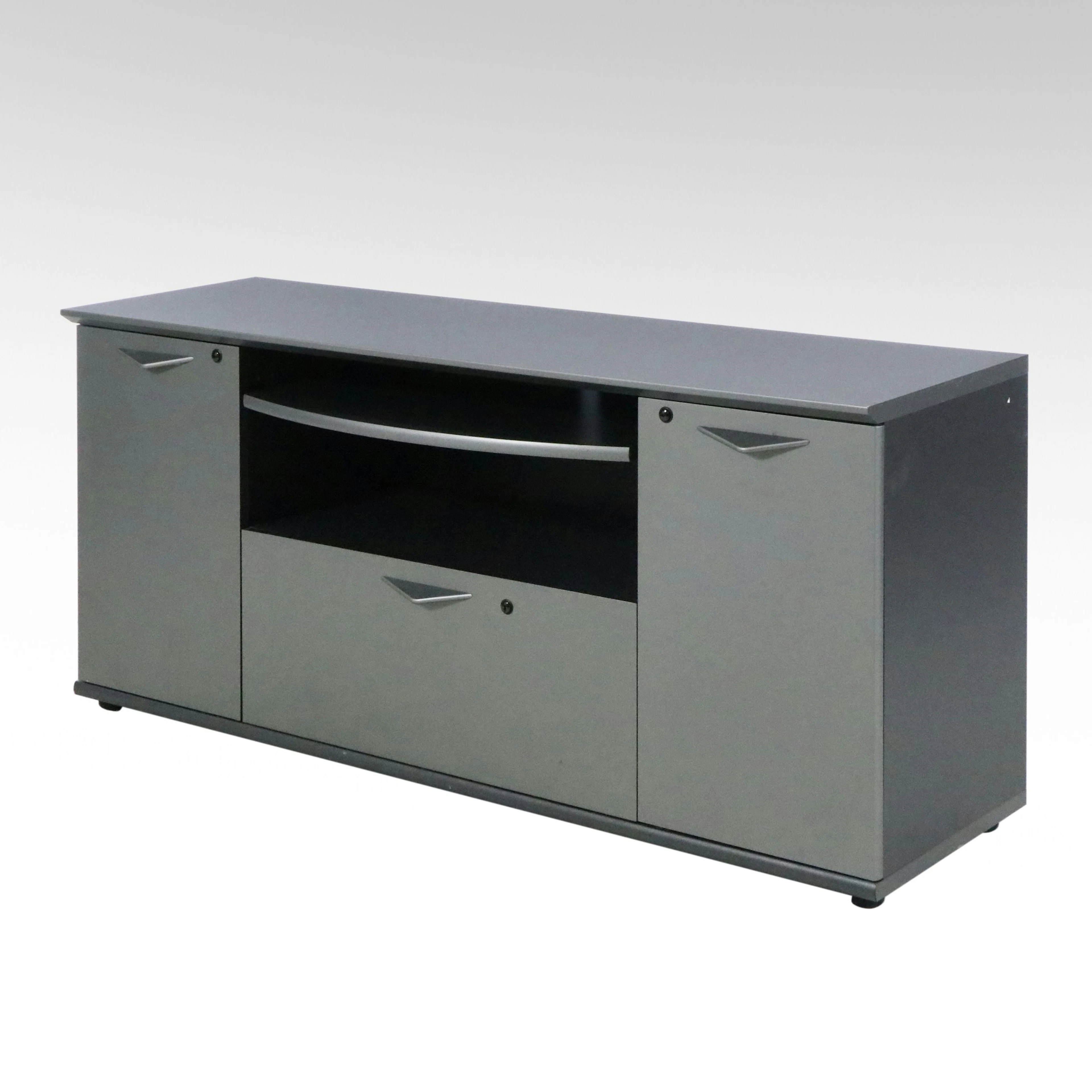 Gautier French Modern Grey Laminate Media Cabinet