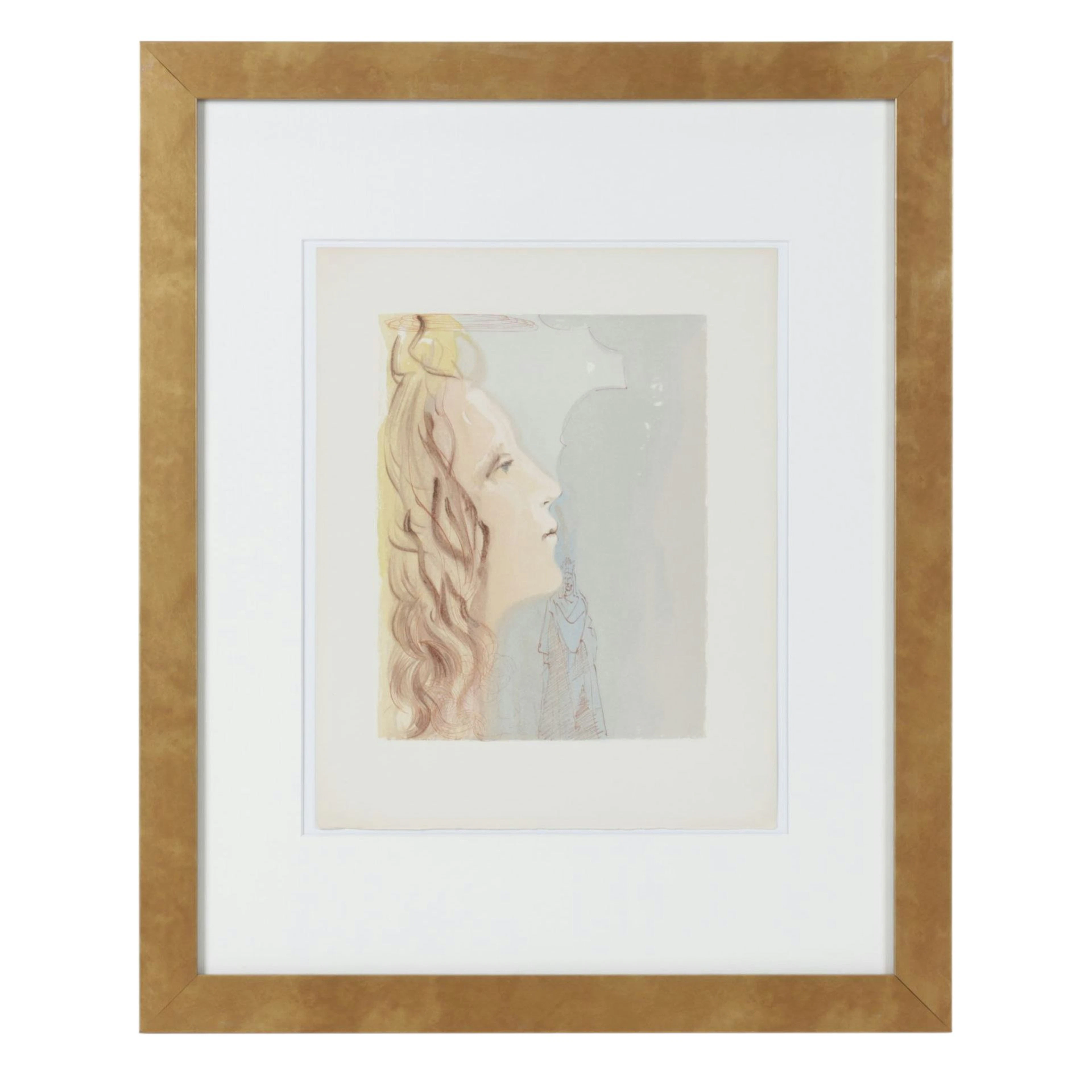 Salvador Dalí Wood Engraving "La plus grande beauté de Béatrice"
