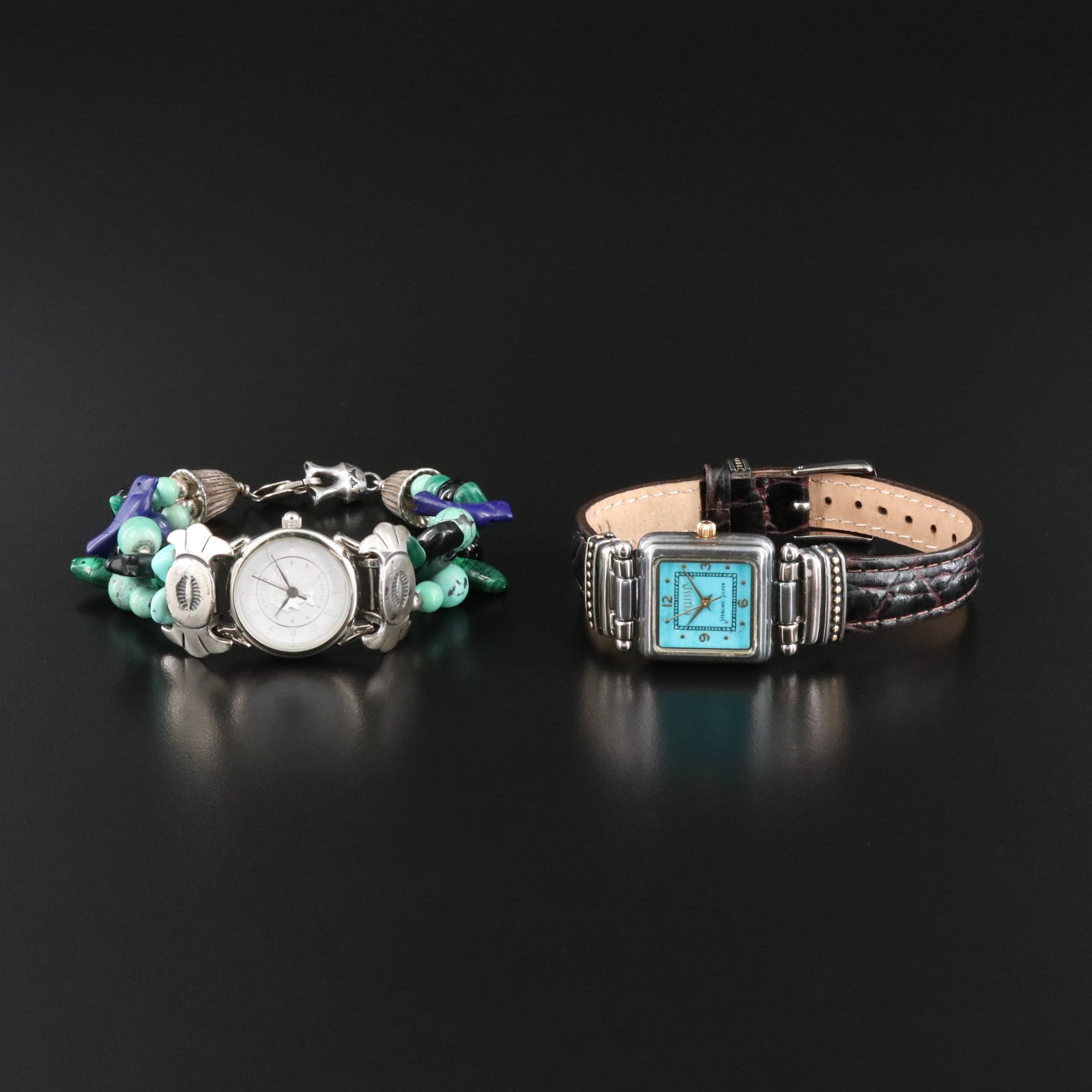 Southwest Traditions and Ecclissi Sterling Silver and Steel Quartz Watches