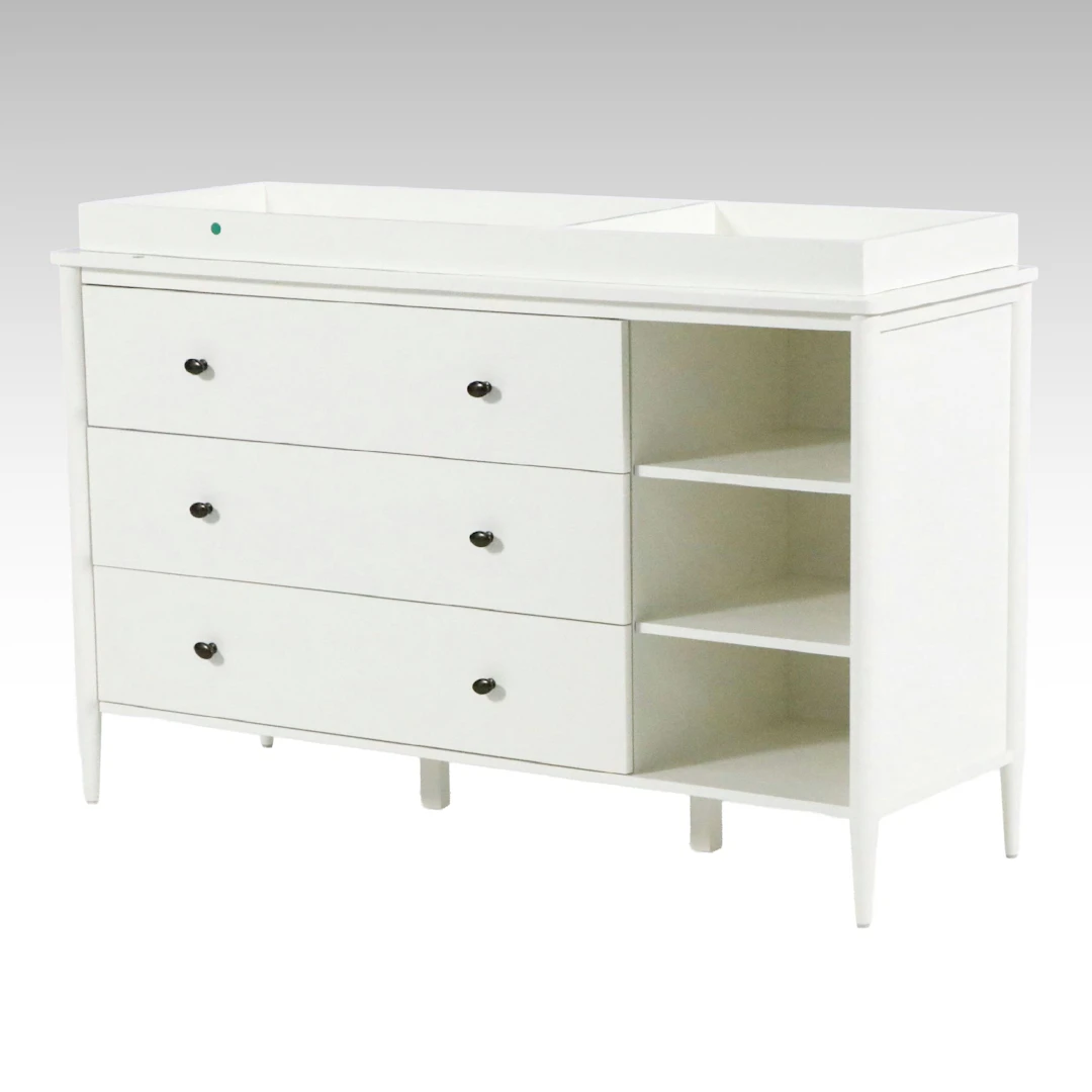 Modern White Changing Table Dresser, 21st Century