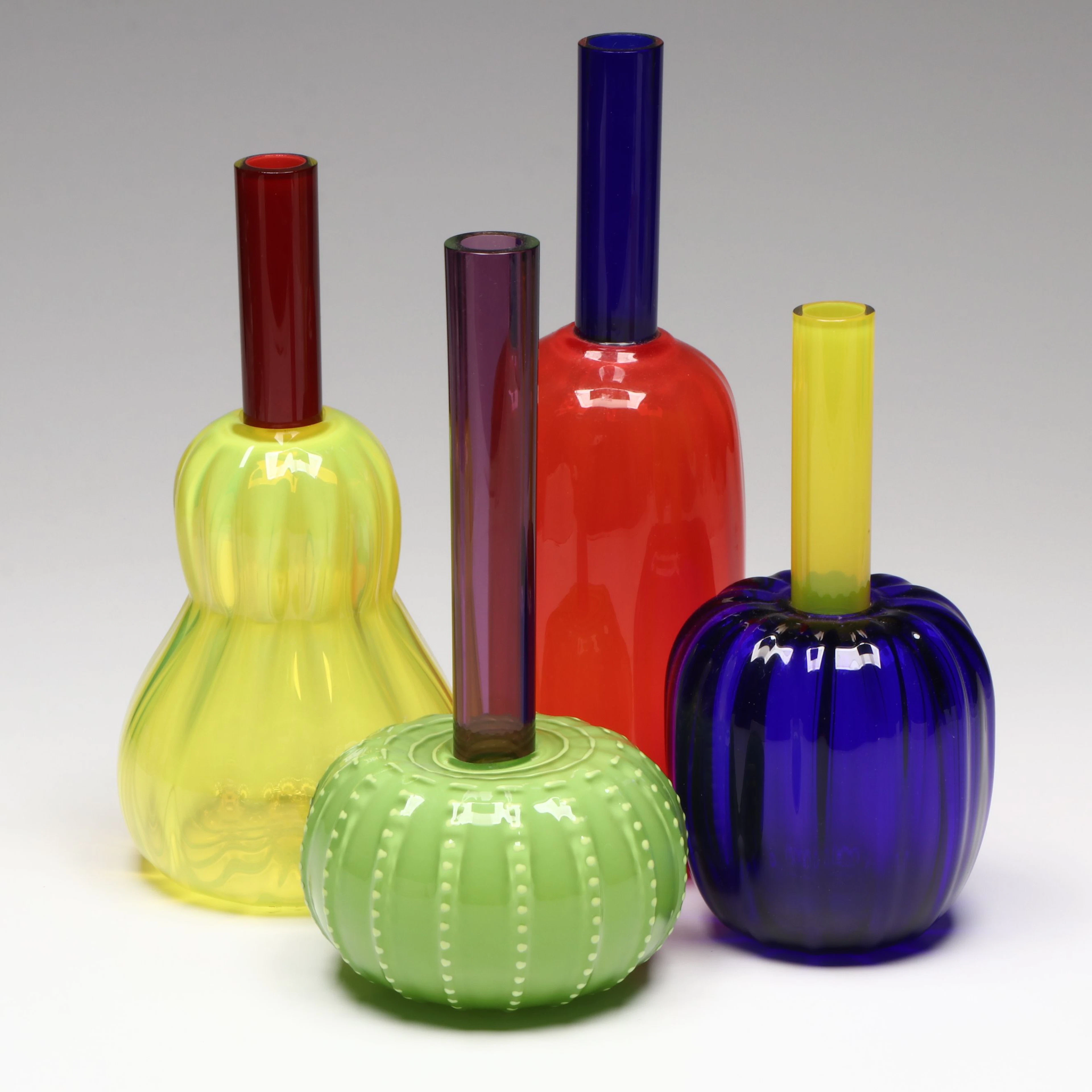 Jim Holmes for Chatham Glass Organic Form Bud Vases