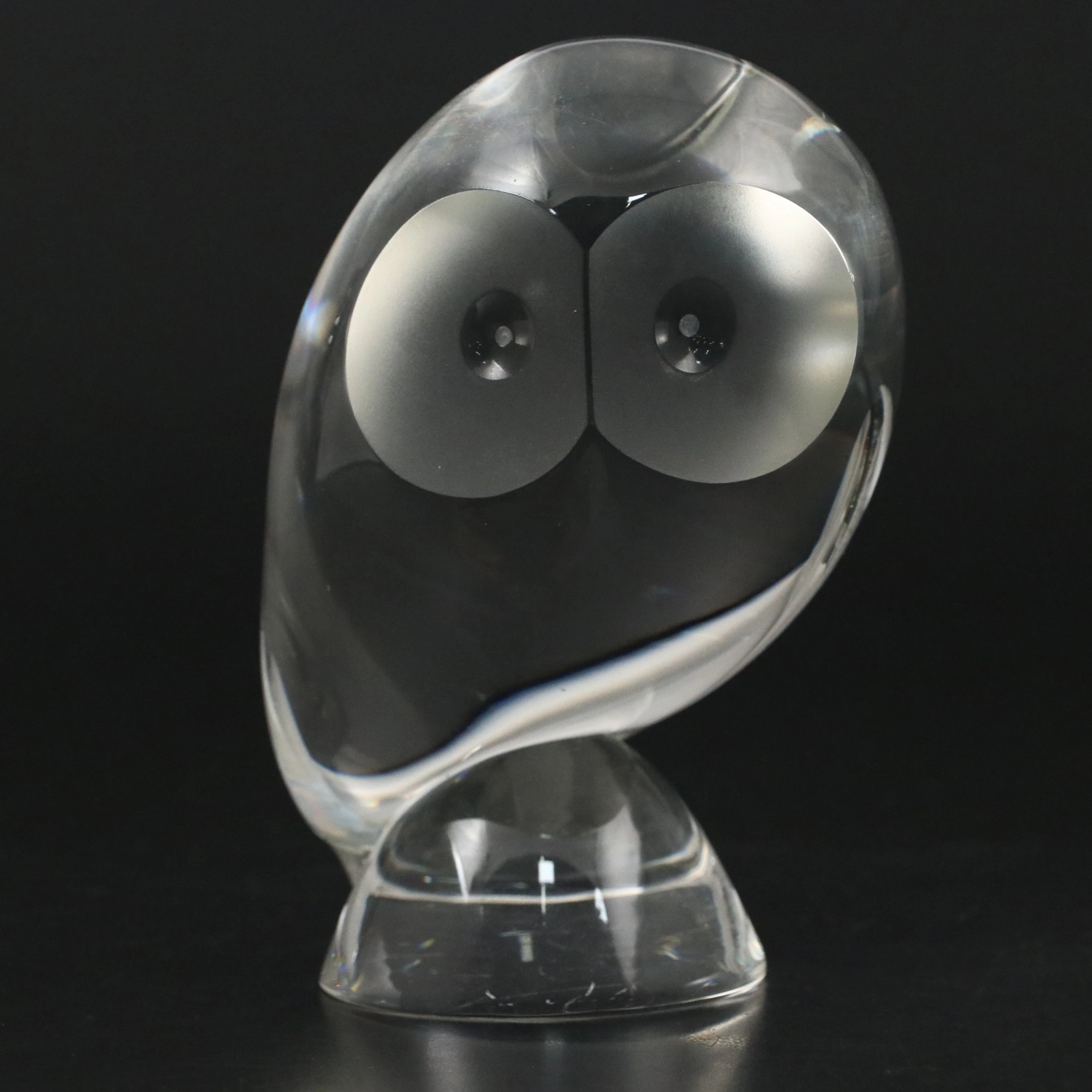 Donald Pollard for Steuben Art Glass "Owl" Figurine, Mid-20th Century