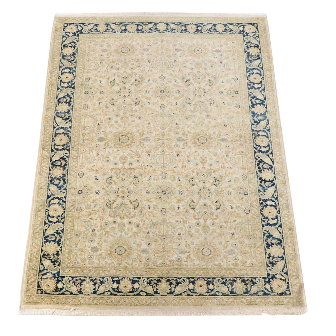 6'1 x 7'11 Hand-Knotted Sino-Persian Tabriz Area Rug