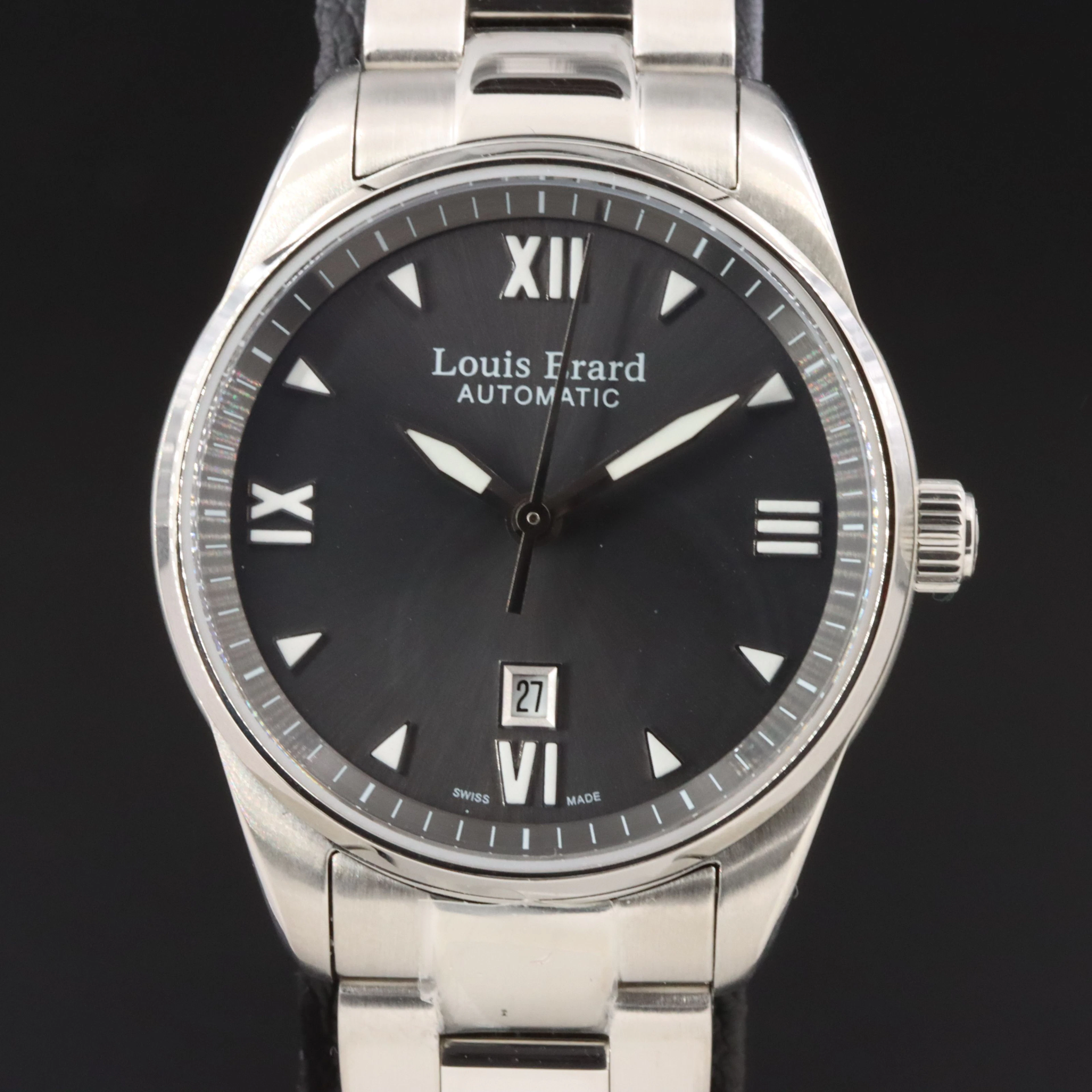 Louis Erard Heritage 30mm Steel Grey Automatic Watch