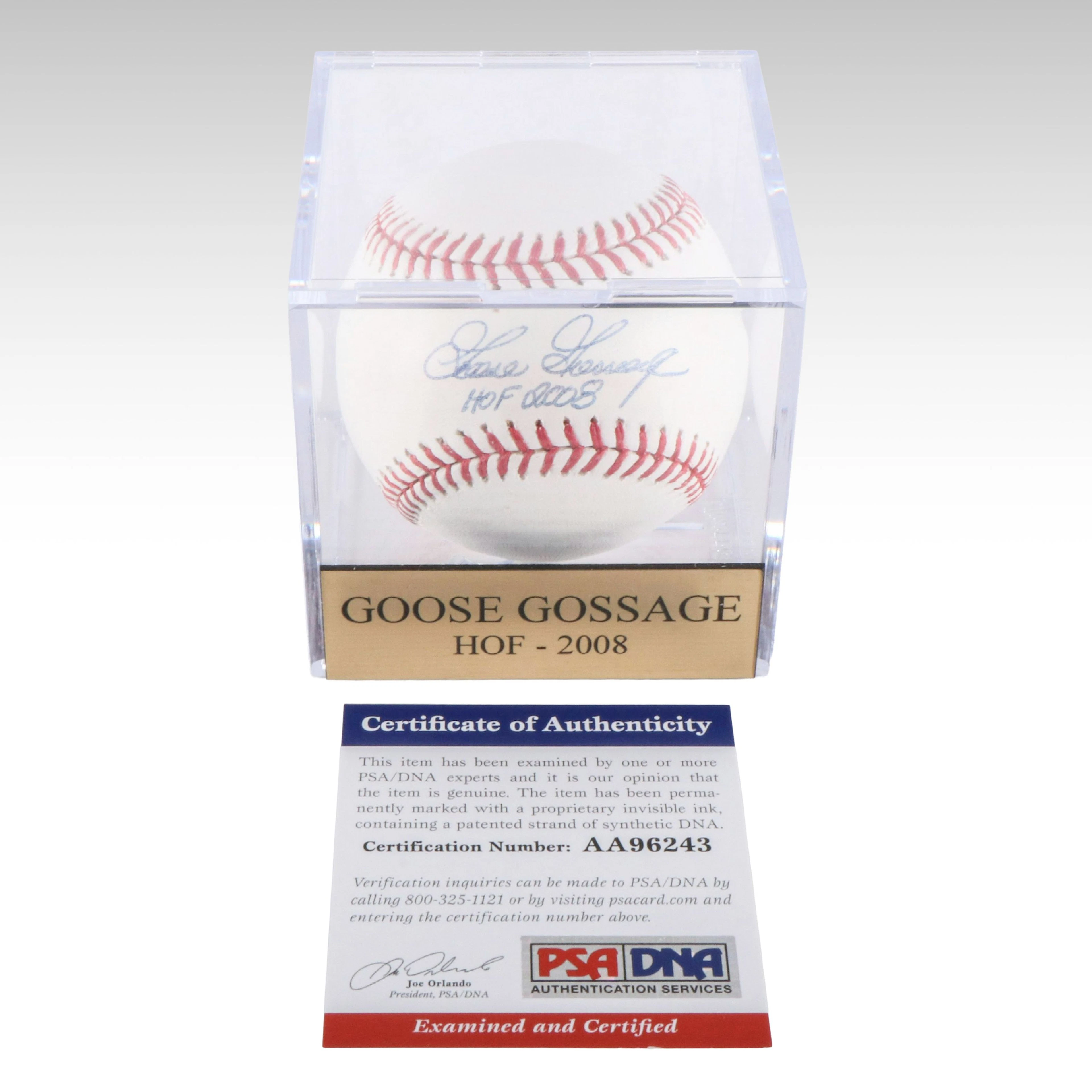 Goose Gossage Signed Baseball, HOF, PSA