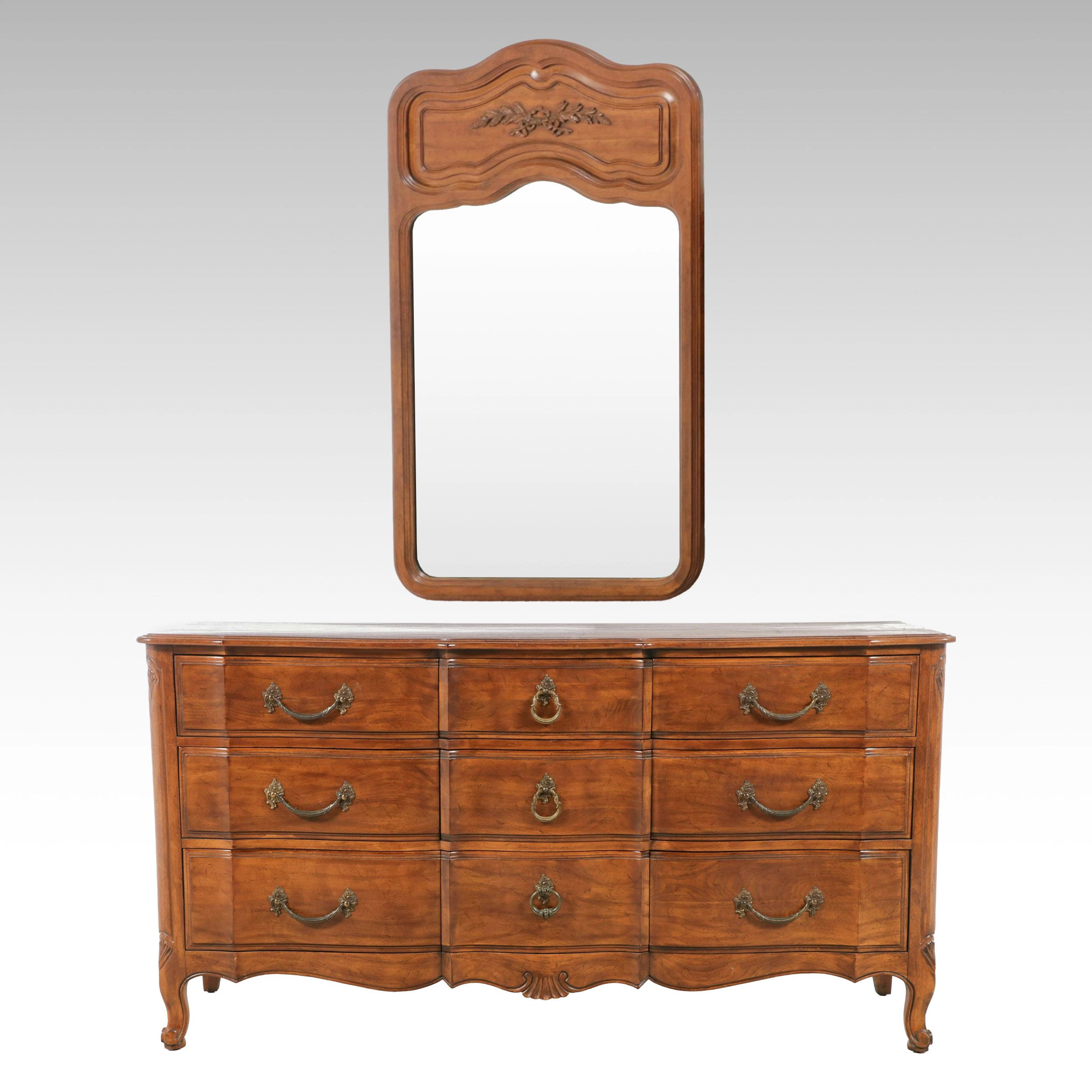 Davis Cabinet Company French Provincial Style "Fleming Walnut" Dresser