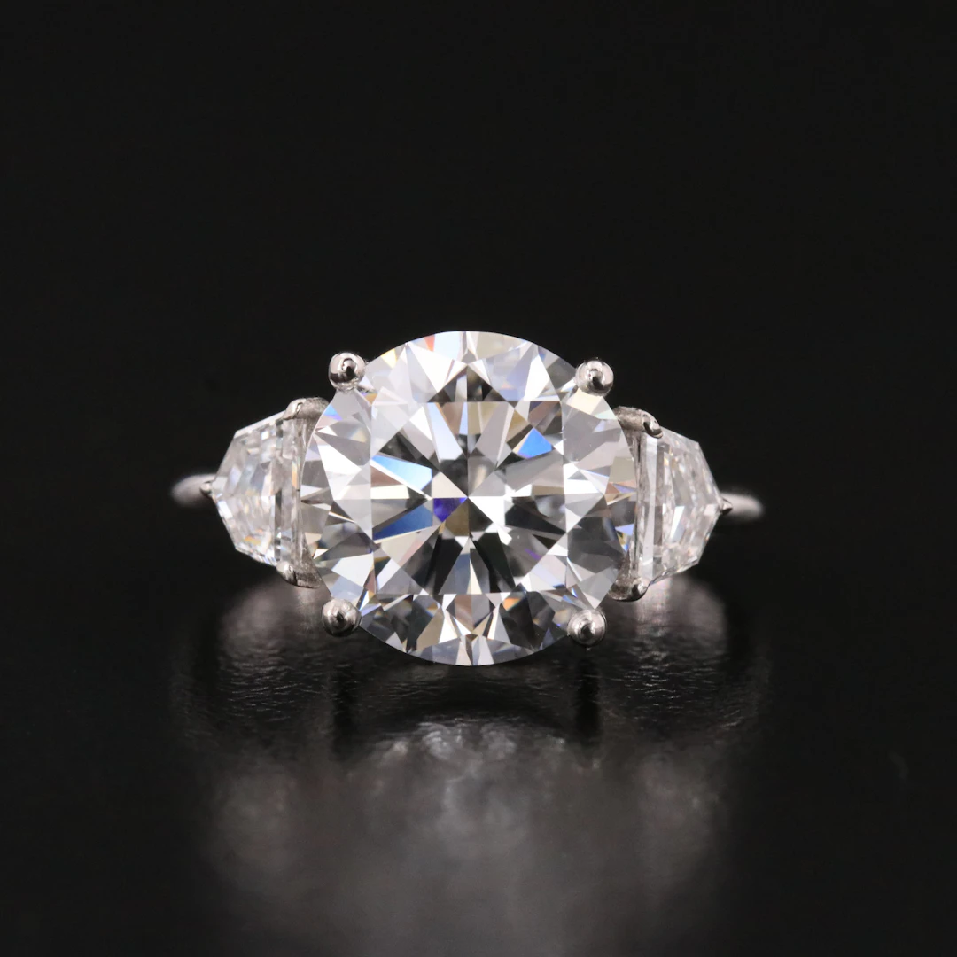 14K Ring 5.05 CTW Lab Grown Diamond Ring with IGI Report