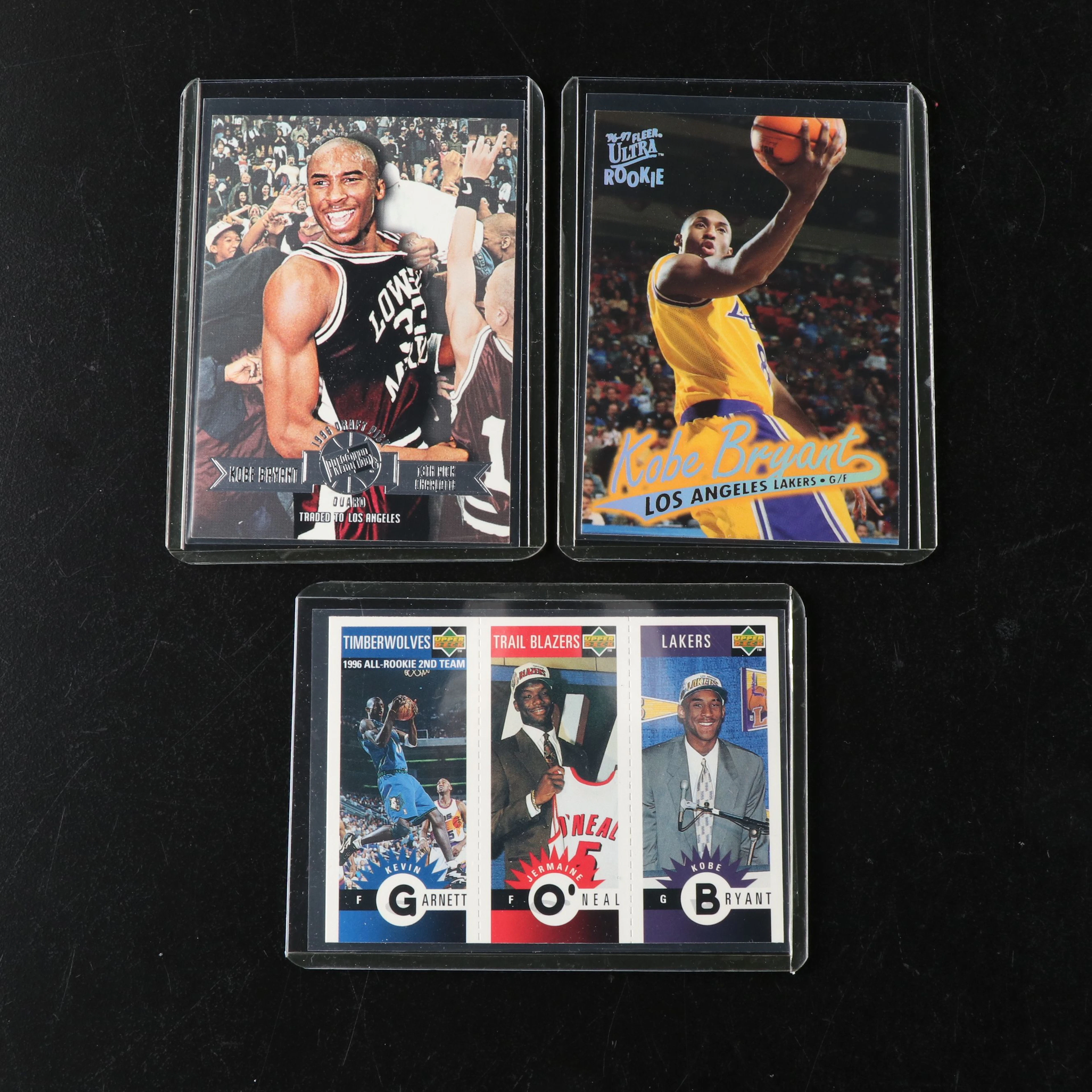 1996 Fleer Ultra, Upper Deck, and Press Pass Kobe Bryant Rookie Basketball