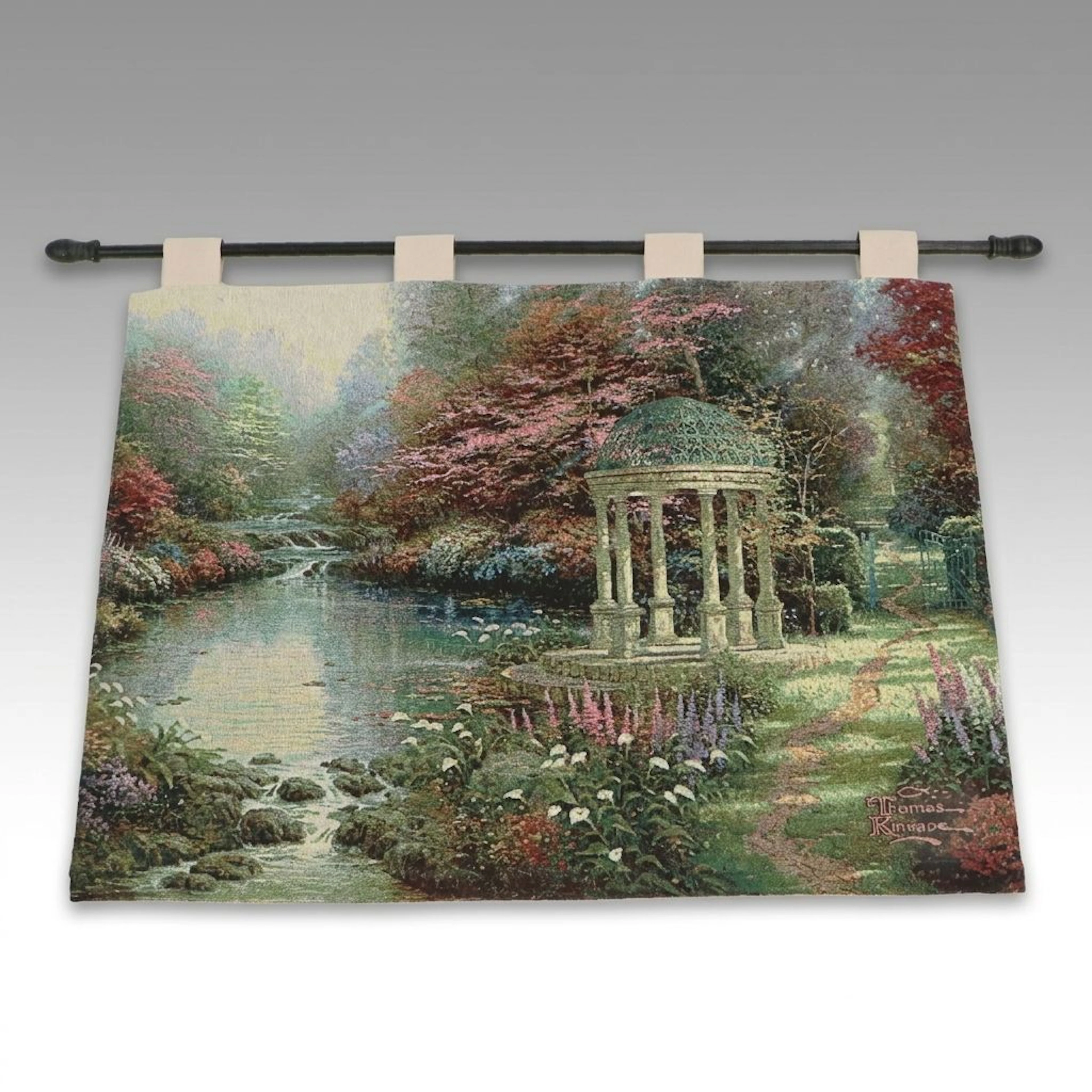 Wall Tapestry "The Garden of Prayer" After Thomas Kinkade