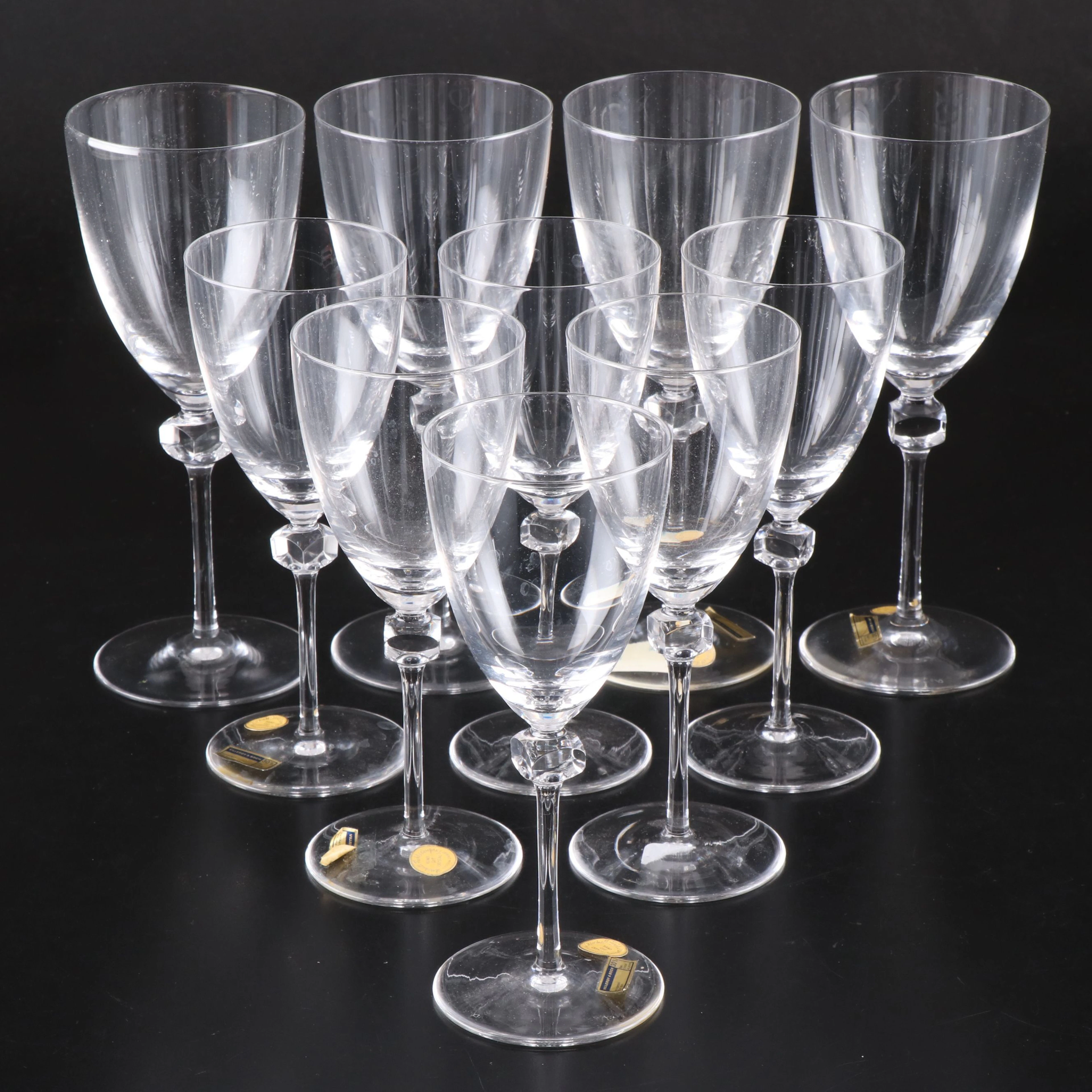 Villeroy & Boch Crystal Water and Wine Glasses, Vintage