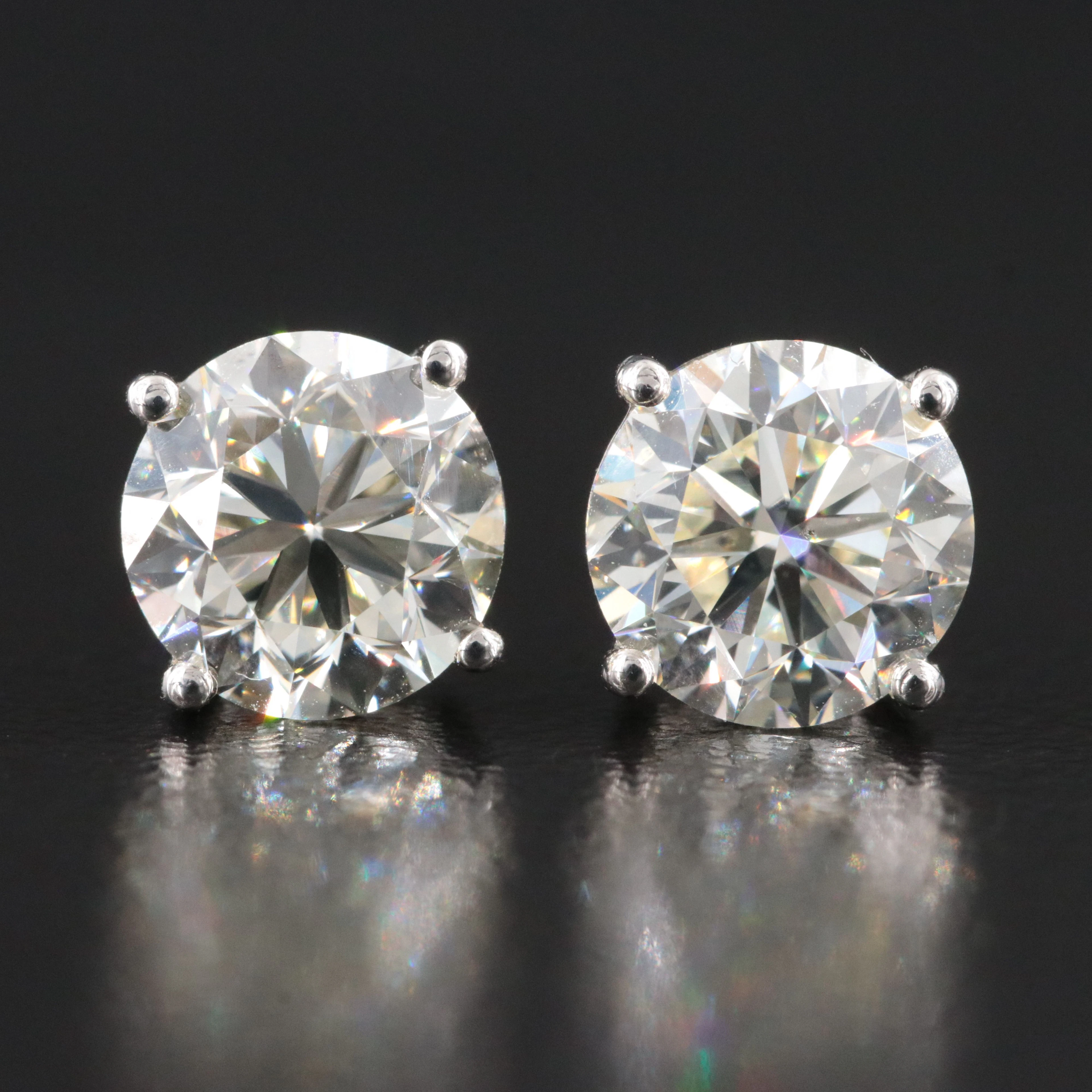 Platinum 3.00 CTW Diamond Stud Earrings