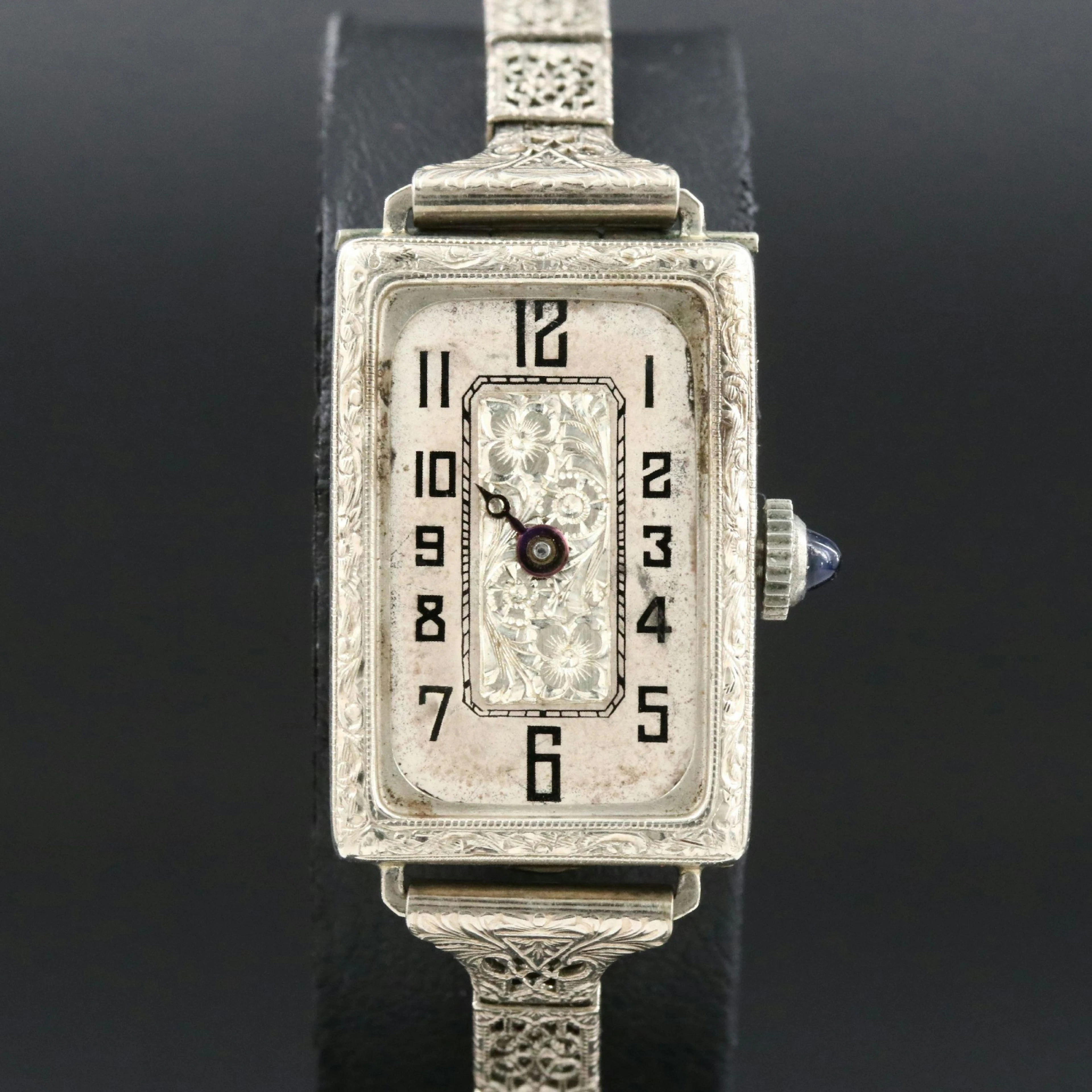A.LeCoultre & Blancpain Art Deco 14K Engraved Watch c.1920s-1930s
