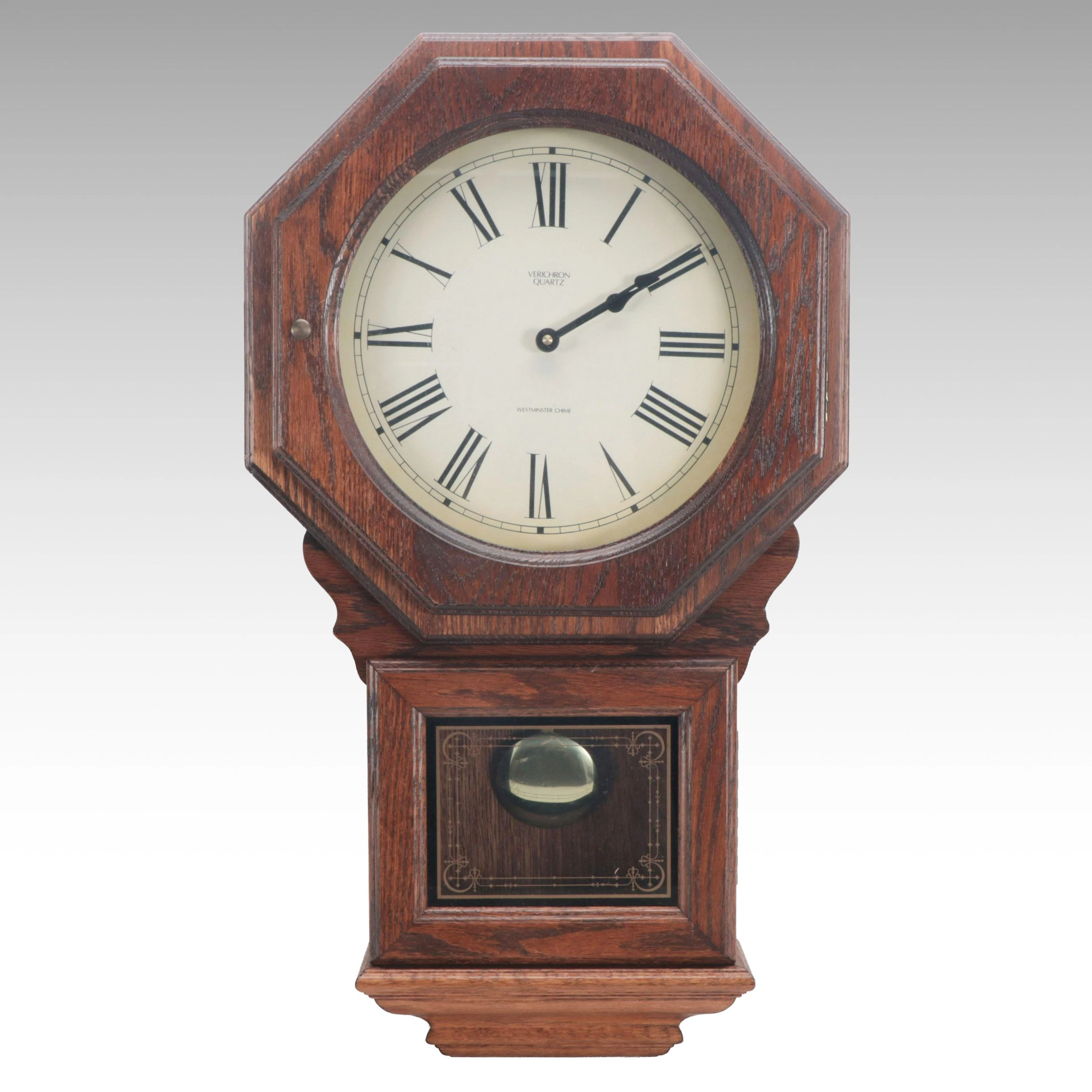 Verichron Pendulum Regulator Wall Clock