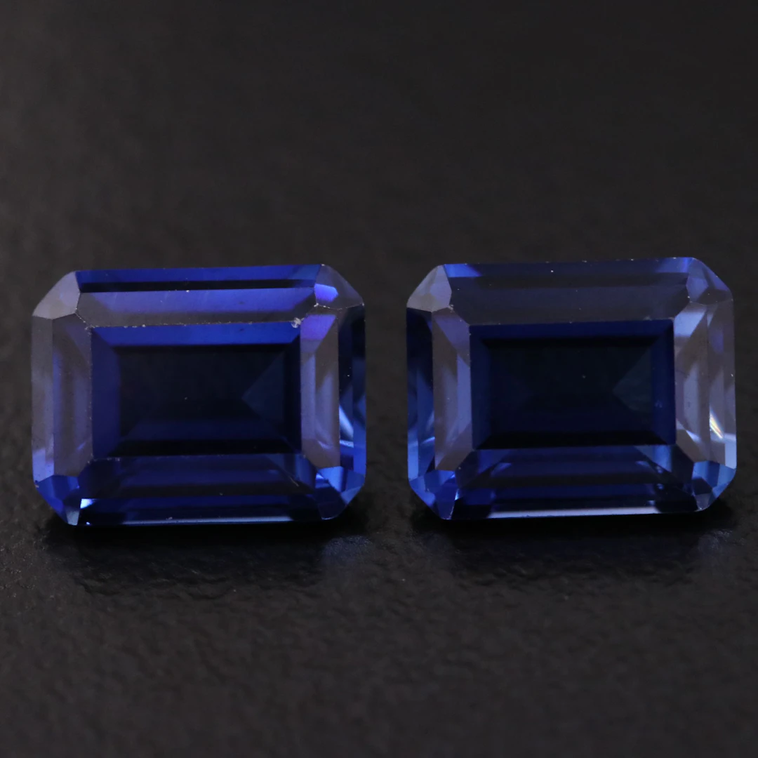Loose 6.16 CTW Lab Grown Sapphire Pair