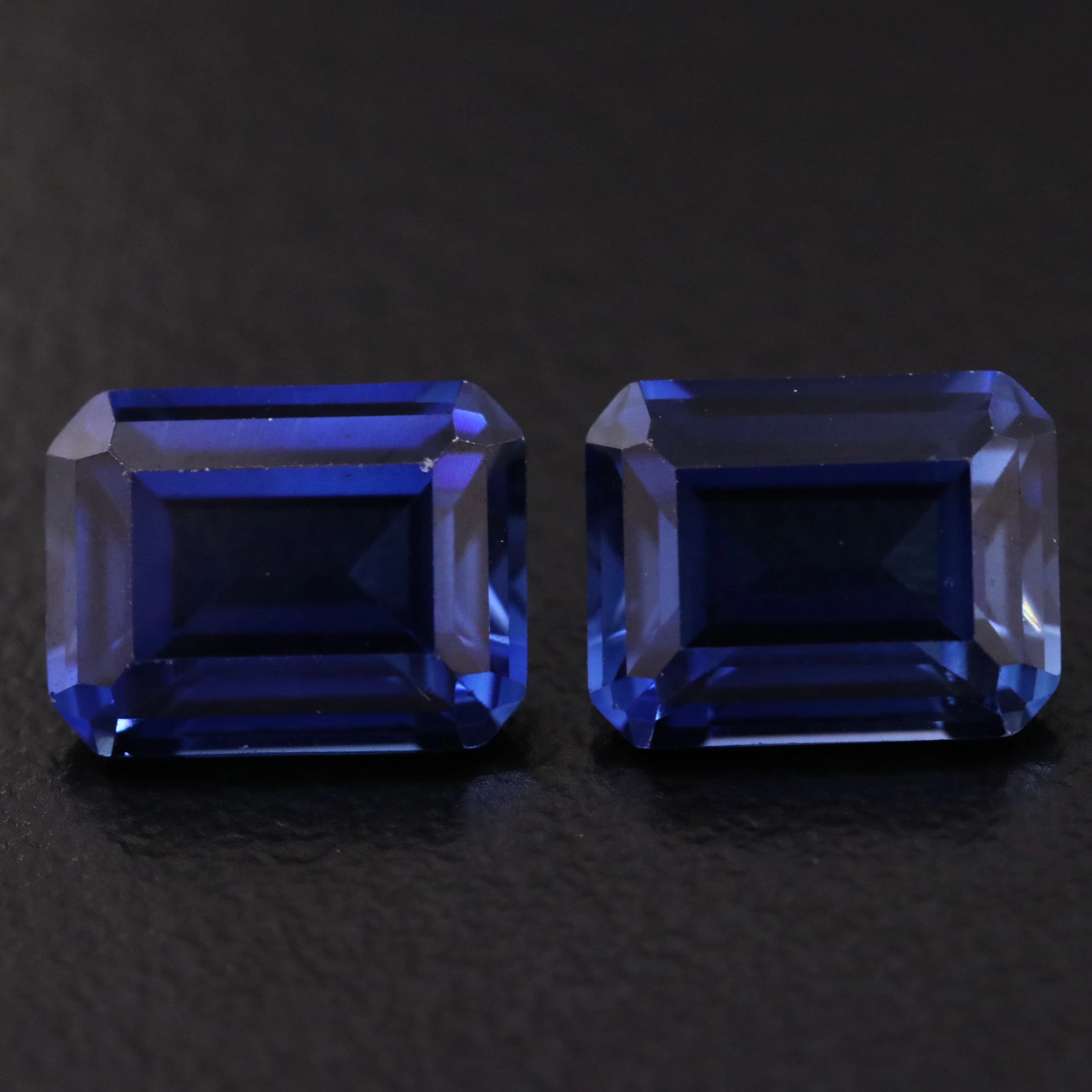 Loose 6.16 CTW Lab Grown Sapphire Pair