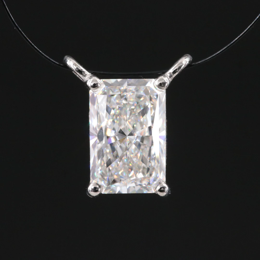 14K Pendant Setting with 1.24 CT Lab Grown Diamond and IGI Report