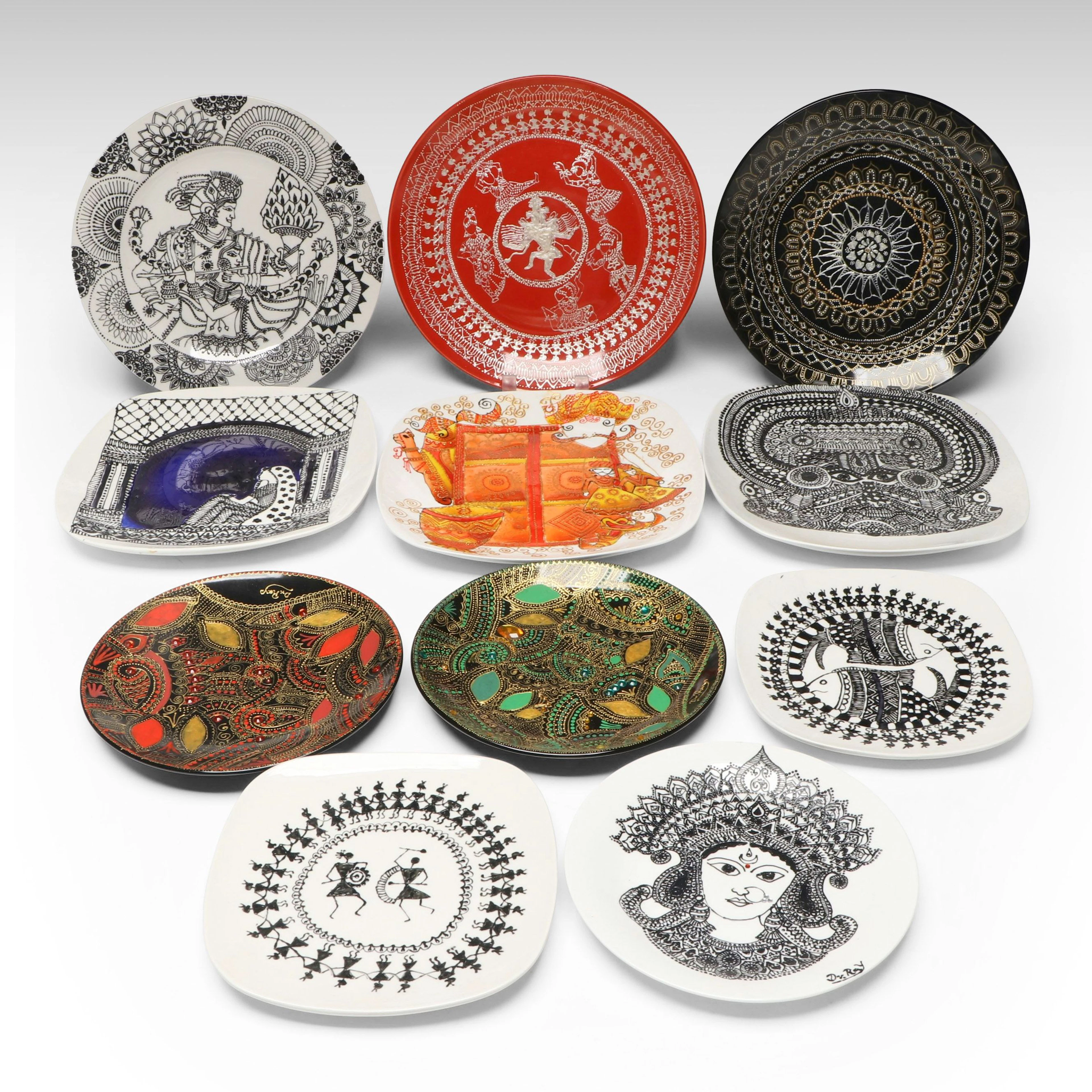 Indian Style Ceramic Decorative Plates