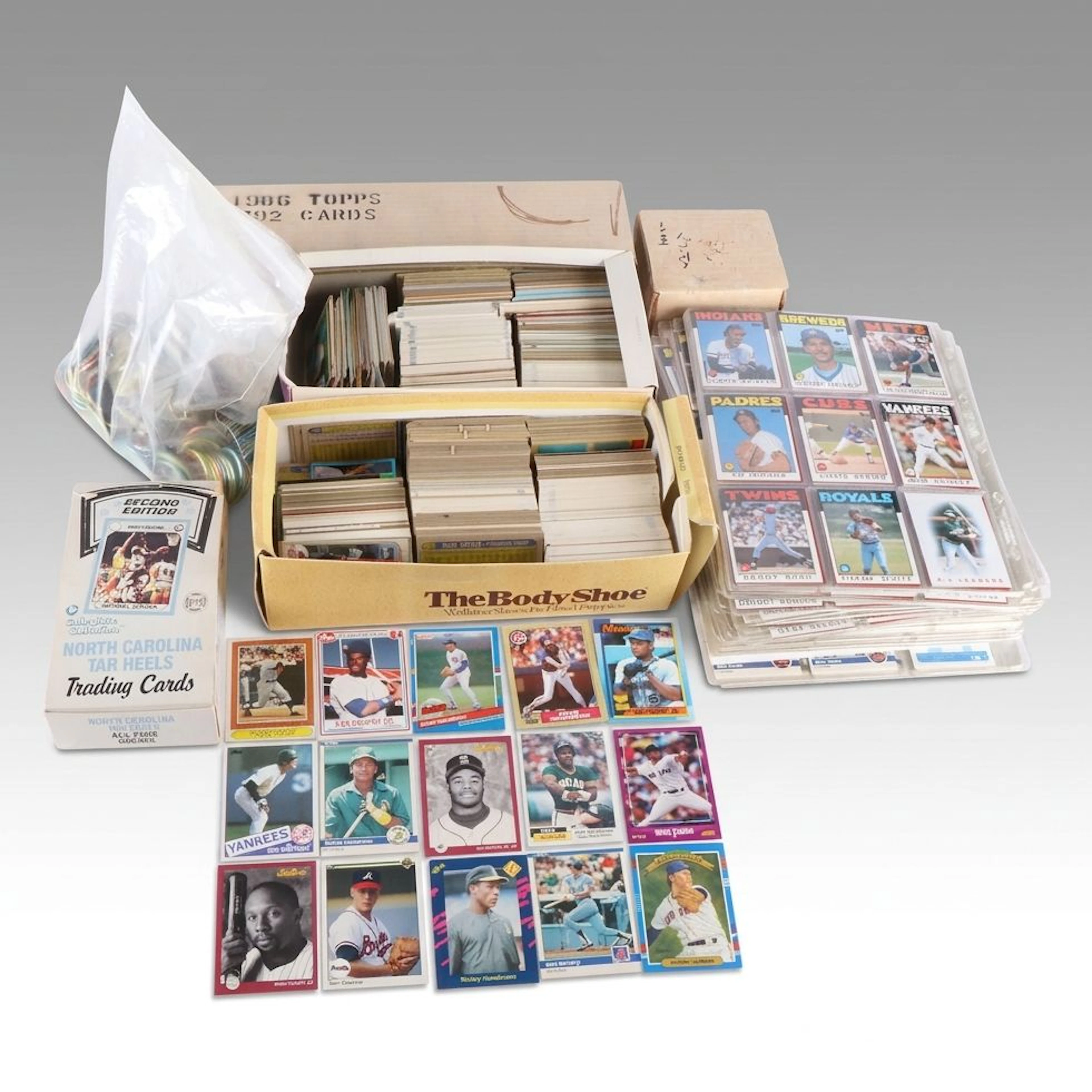 Sports Card Collection Featuring Sealed UNC Collegiate Collection