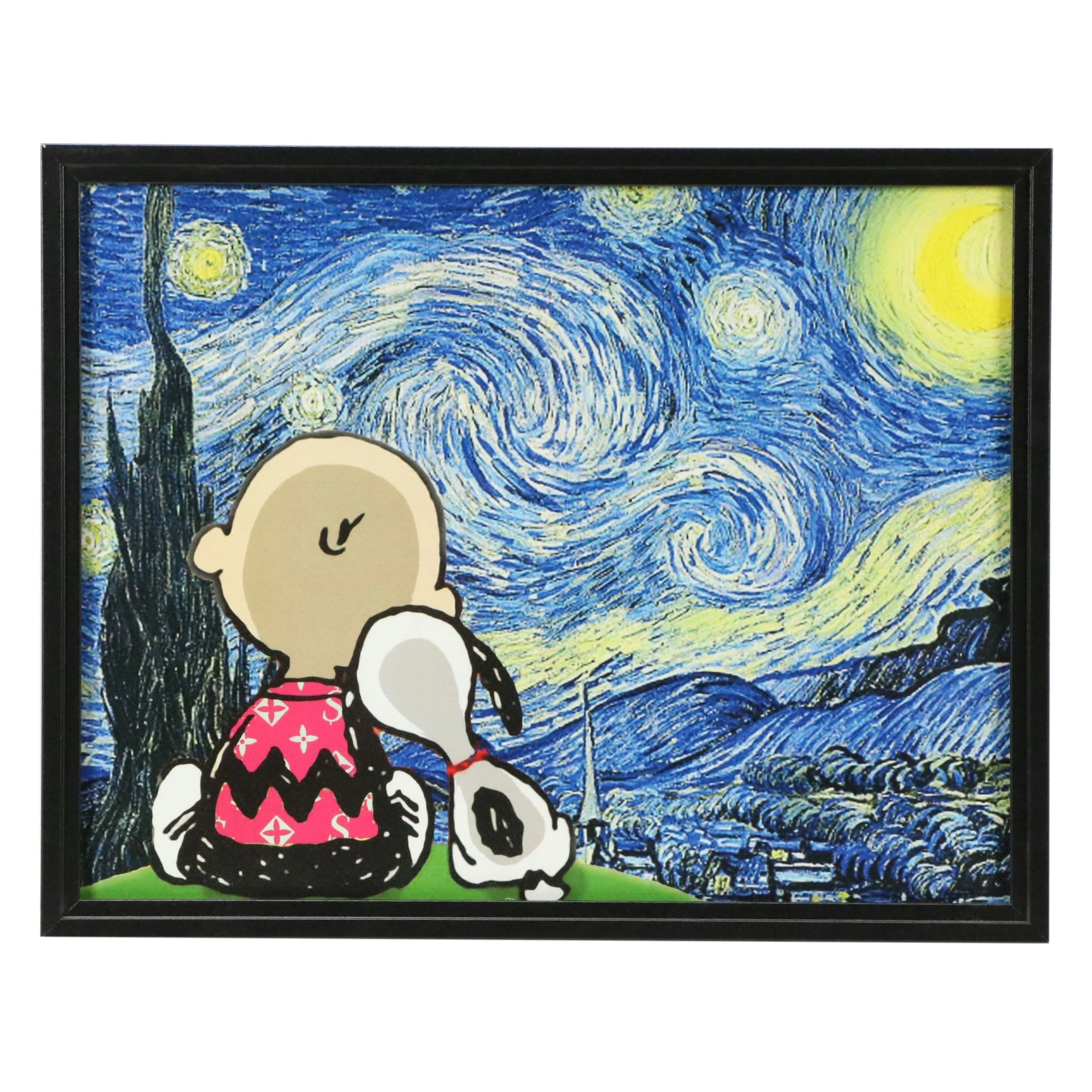 Death NYC Pop Art Graphic Featuring Peanuts x Van Gogh, 21st Century