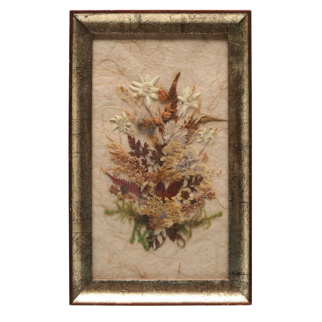 E. L. Cardell Austrian Pressed Flower Bouquetin Frame