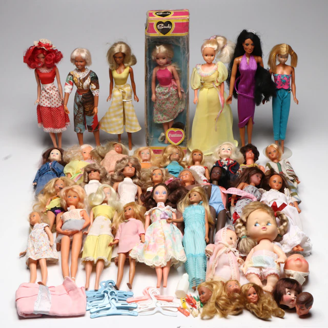 Ideal, Kenner, Mego, Pedigree with More Dolls and Parts, Late 20th Century