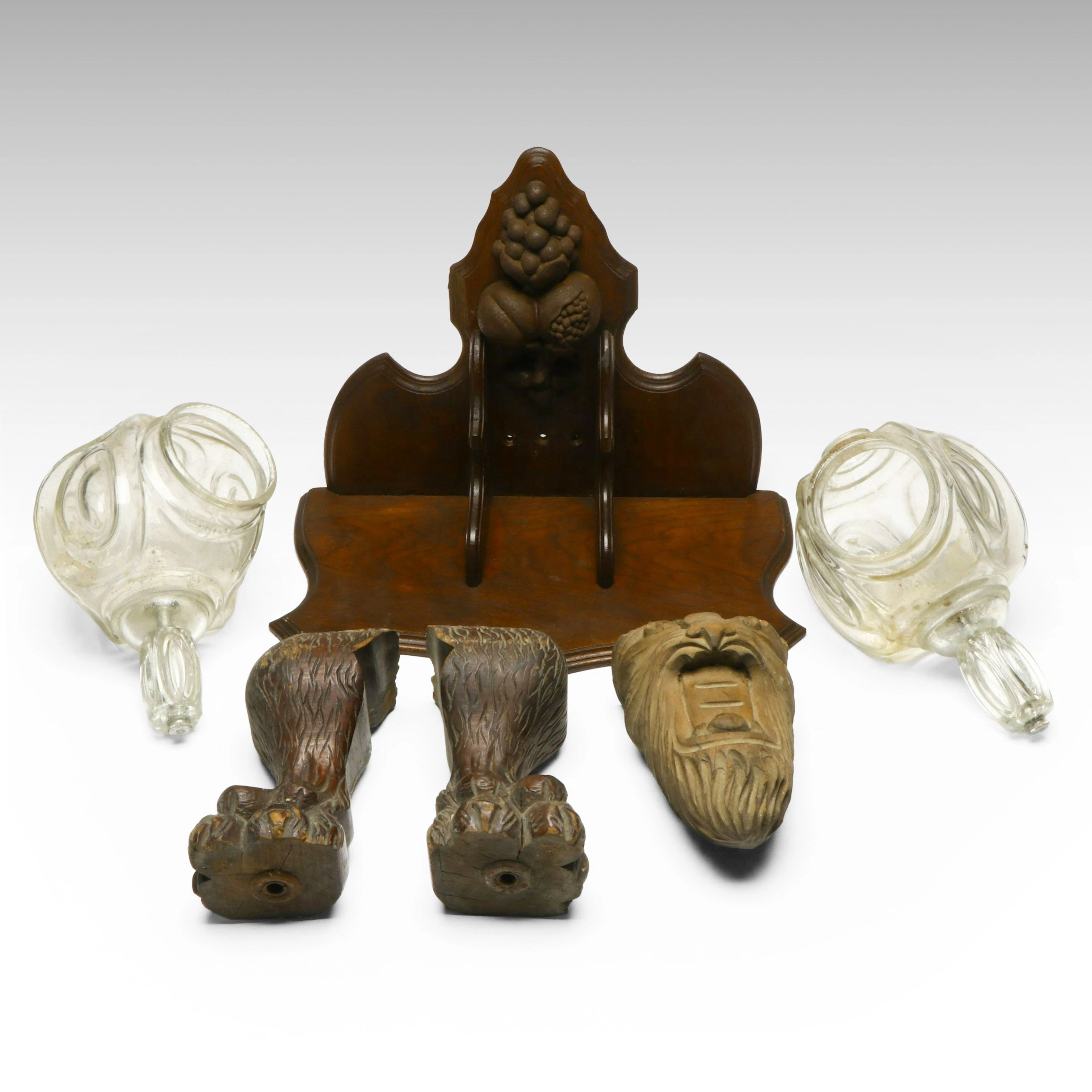 Wall Shelf, Carvings, and Other Architectural Elements, Late 19th/Early 20th C.