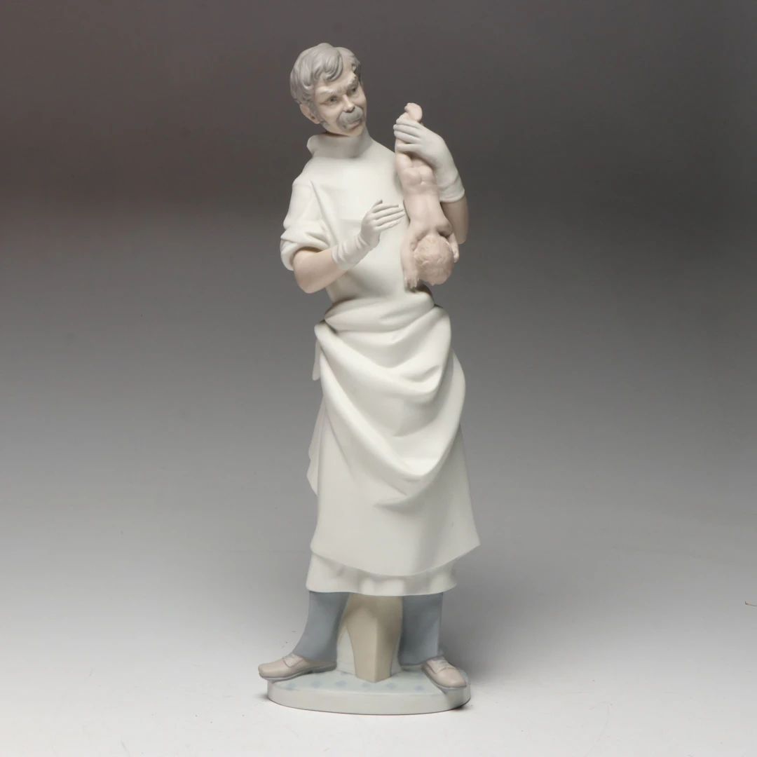 Lladró "The Obstetrician" Porcelain Figurine Designed by Salvador Furió